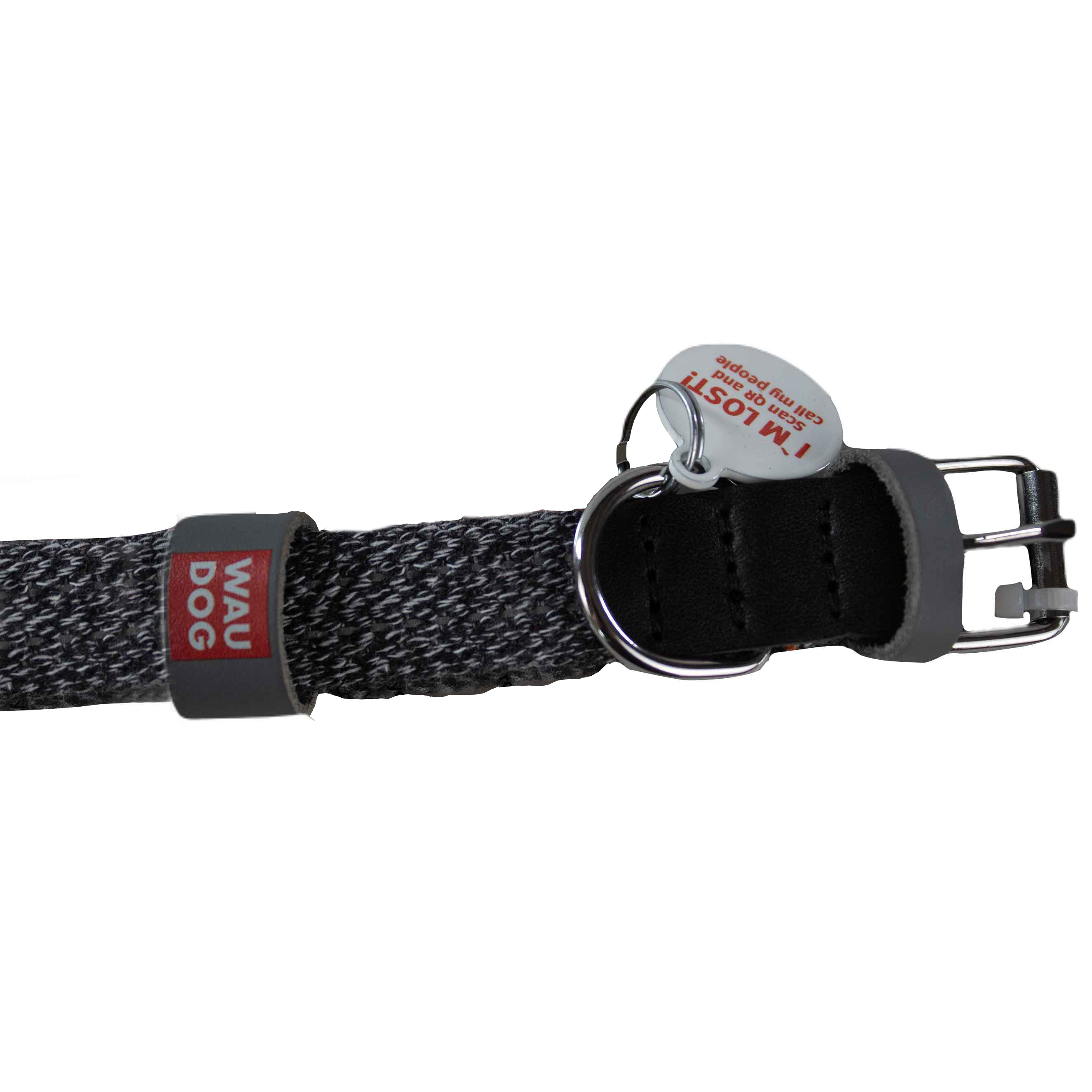 WAUDOG | Hundehalsband Classic Leather | Lederhalsband | Robust und Edel | Schwarz | versch. Größen