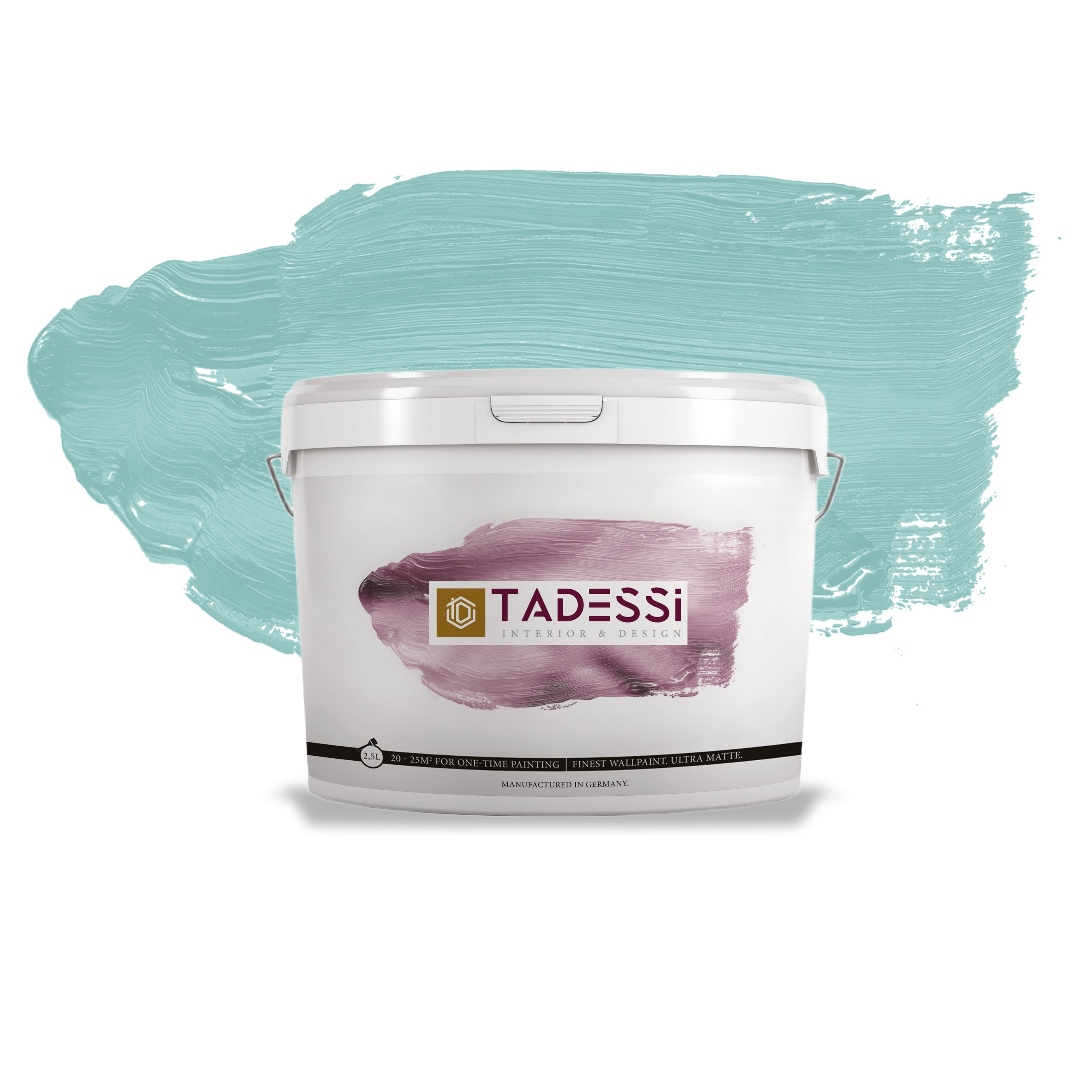 TADESSI Color Vista - Pintura de pared verde pastel - Verde jade - Pintura interior mate - Dispersión de alta calidad