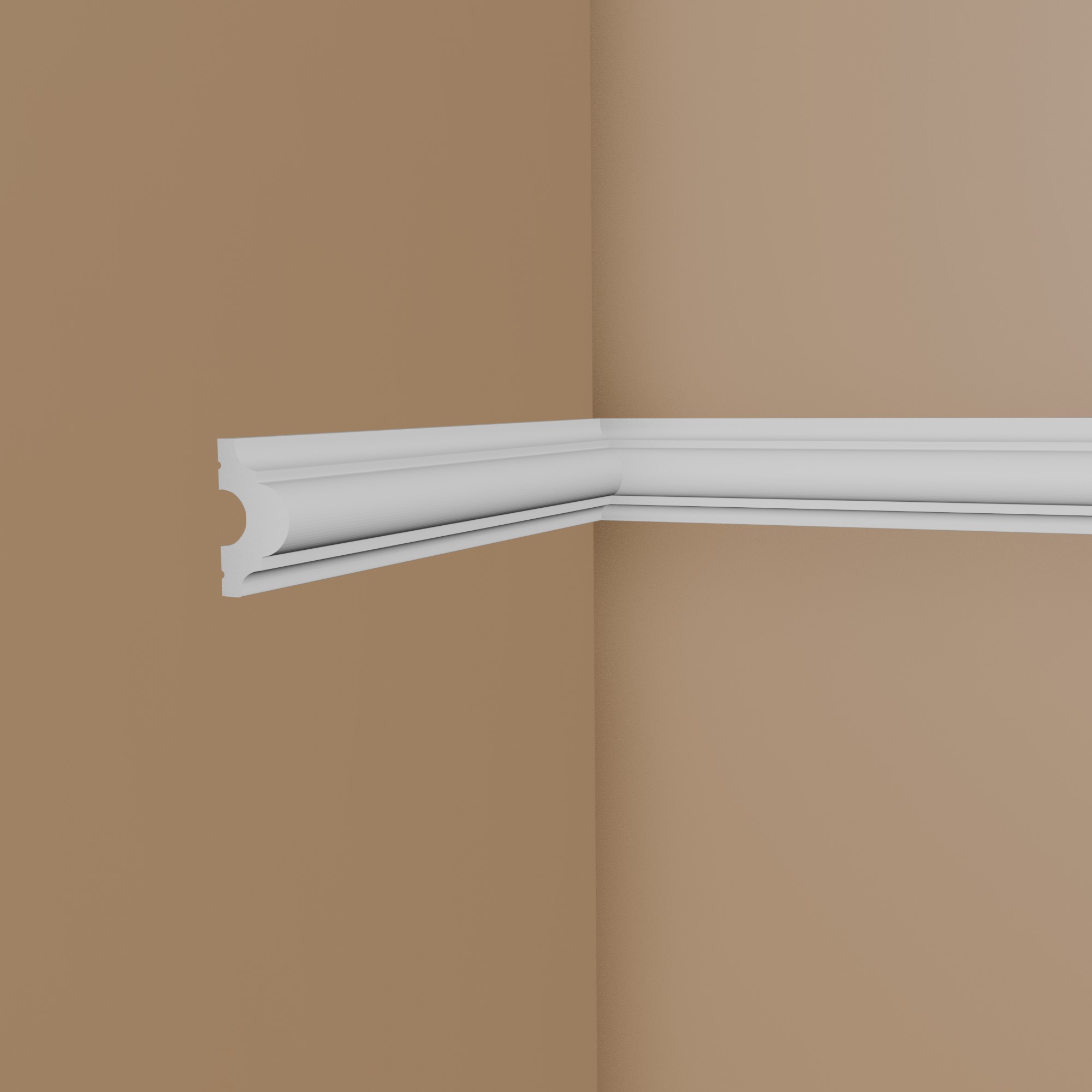 NMC Zierleiste WL1 WALLSTYL Wandleiste 20 x 40 x 2000 mm Polystyrol Weiß