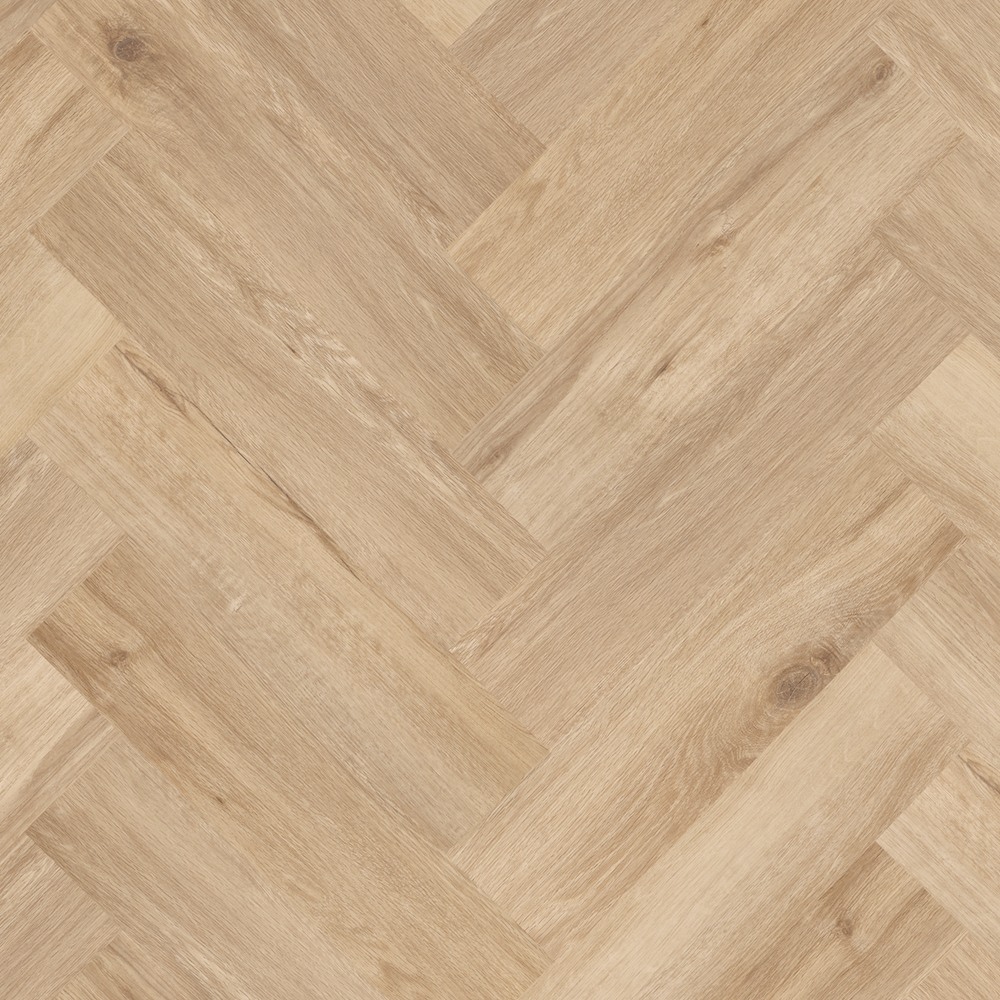 Sol vinyle PVC AMARON Herringbone Wembley Chêne 592 x 148 x 5 mm Vinyle à clipser Marron