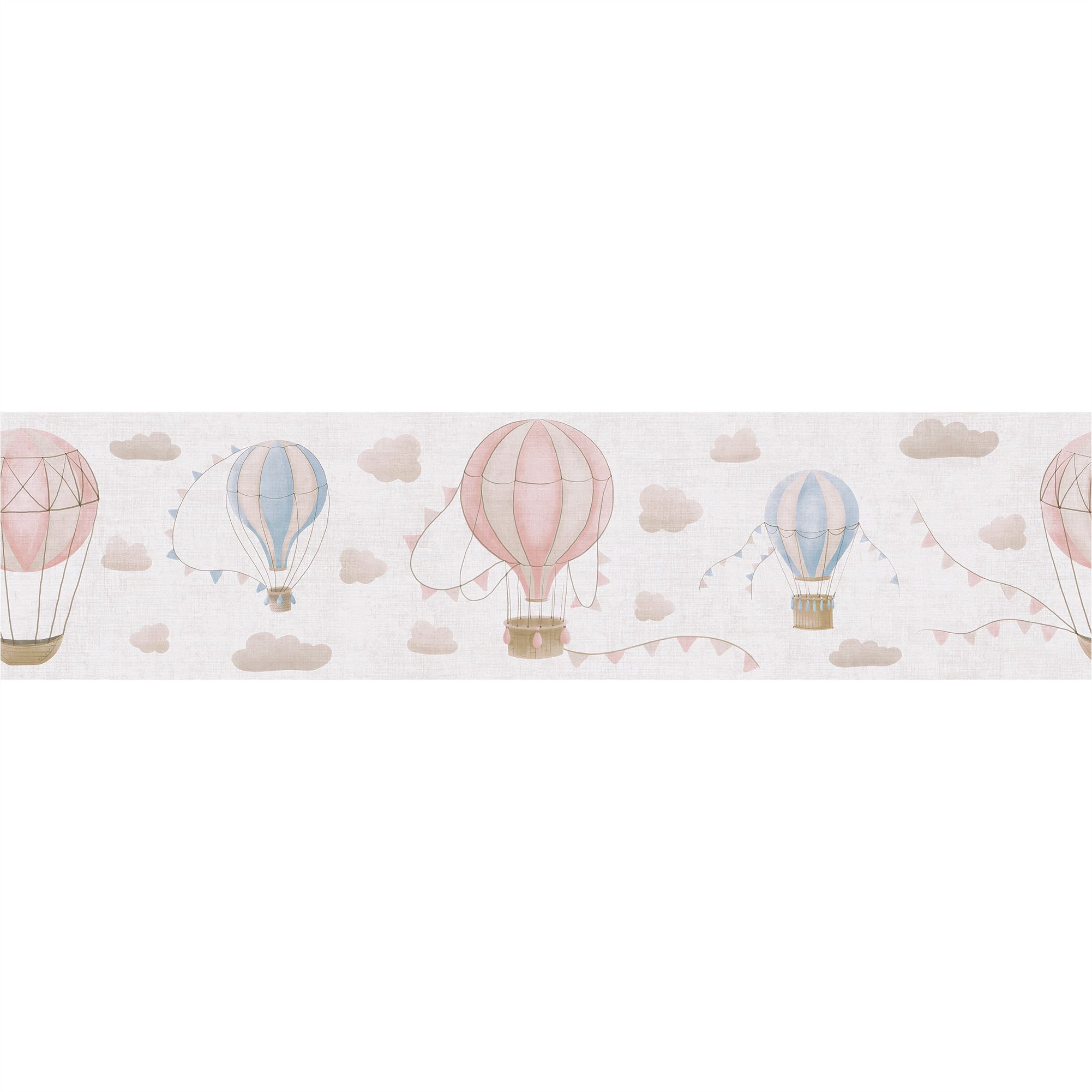 Bordüre 771351 Creme Beige Uni Lilly & Luis Wolken A.S. Création