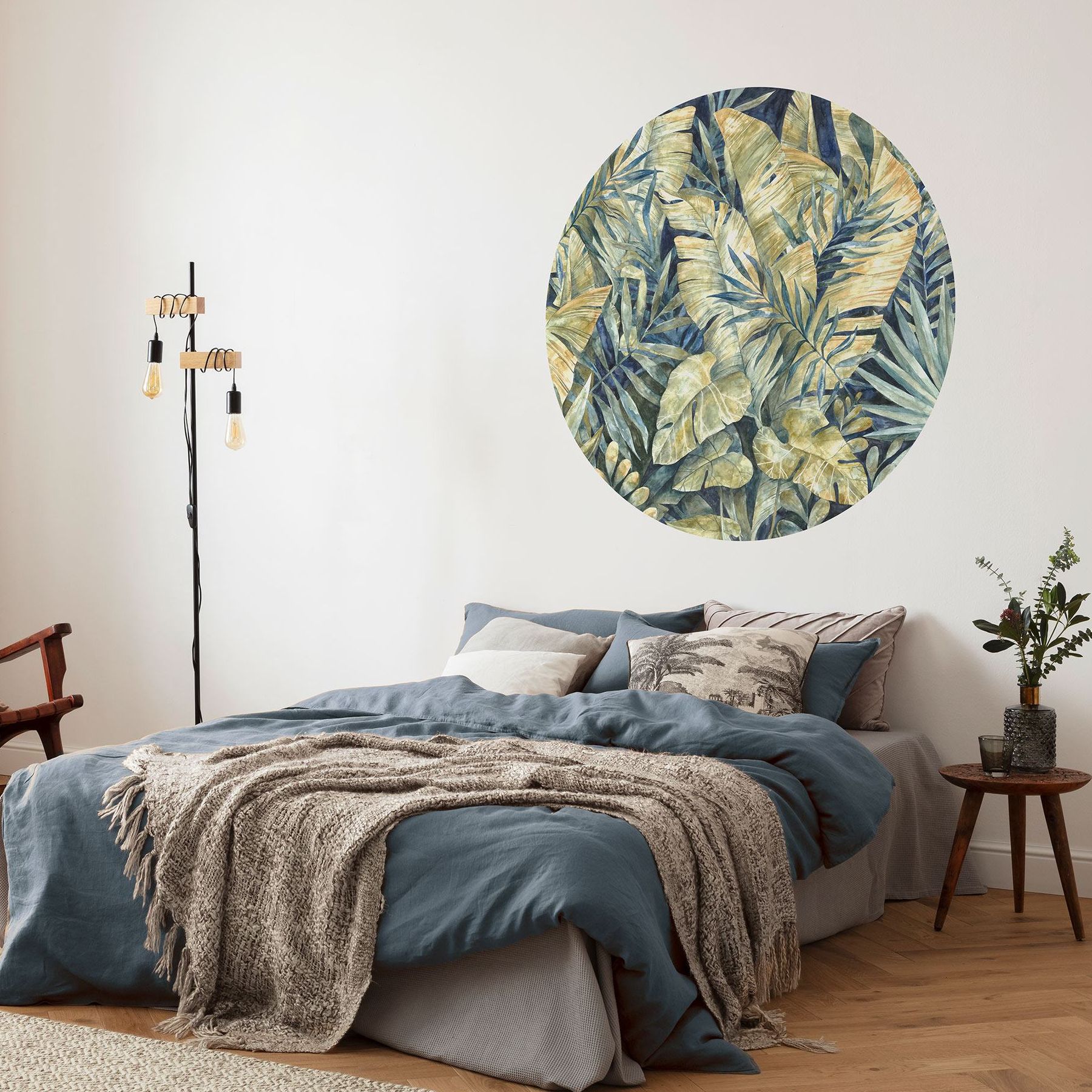 Komar Fototapete Disney Dot Feuilles Tropicales 125 x 125 cm Vlies Selbstklebend Blätter Pflanzen