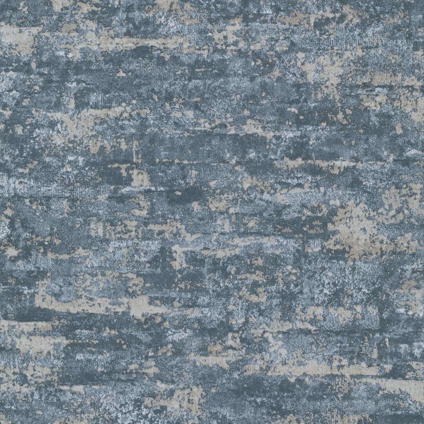 Grandeco | Tempo | A62004 | Intissé Papier peint | Effet béton | 10.05 x 0.53 m | Bleu