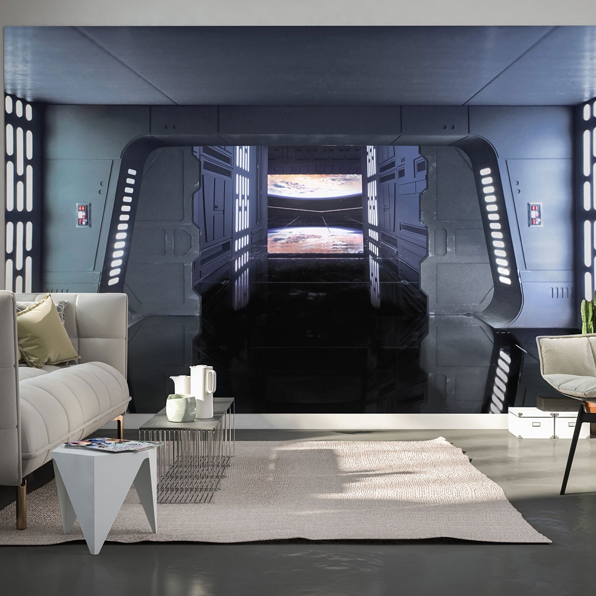 Komar Fototapete Star Wars Todesstern Floor 250 x 400 cm Vlies Superwaffe Galaktisches Imperium