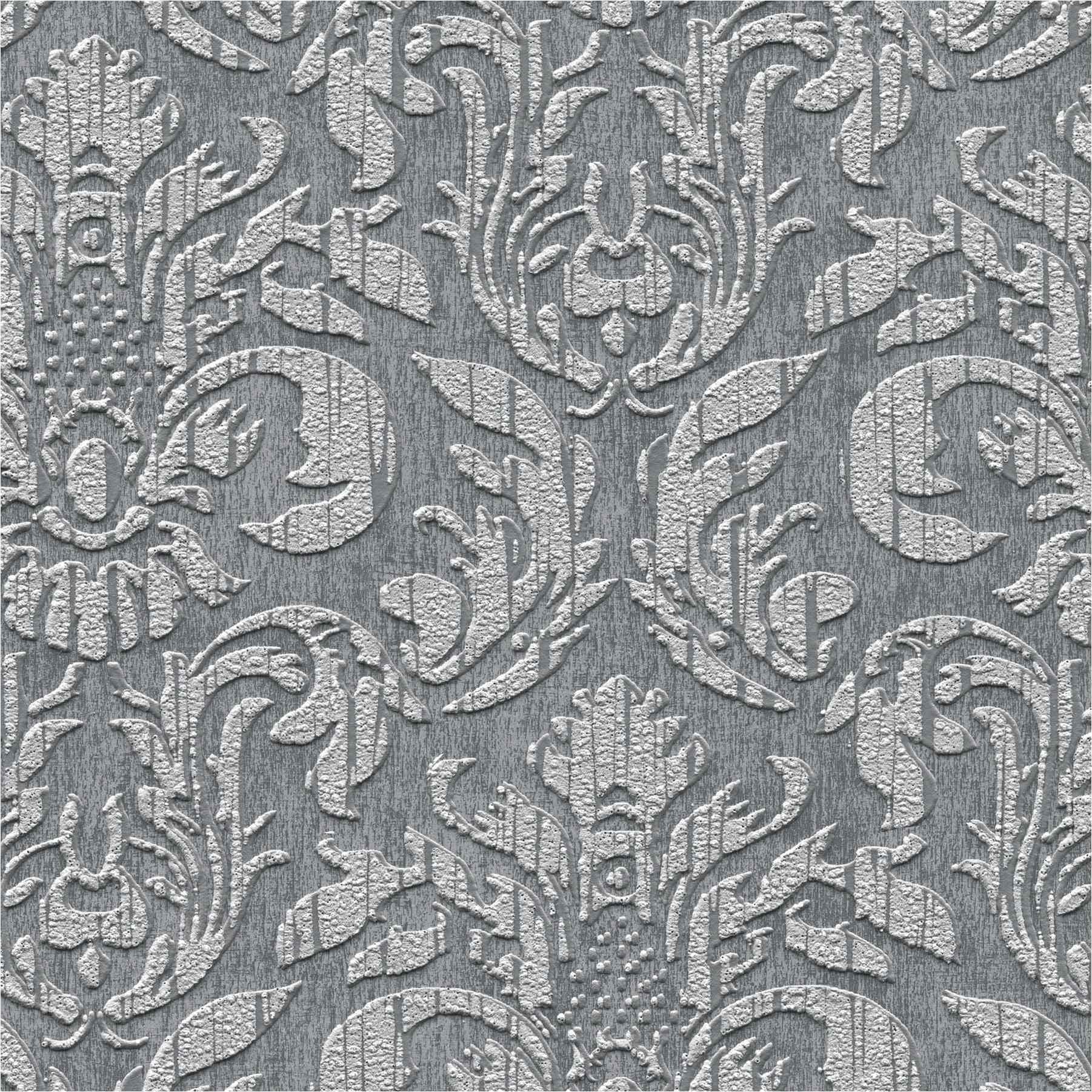 Vliestapete 10604-47 Ornament Barock Grau Modern Balance Erismann