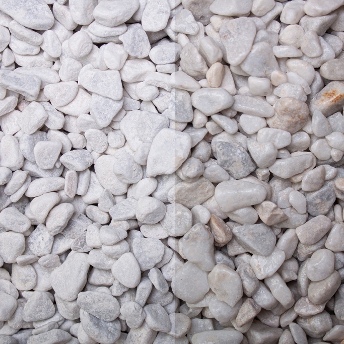 Mármol de Carrara de 7 a 15 mm, piedra natural blanca envejecida, decoración para jardín GSH