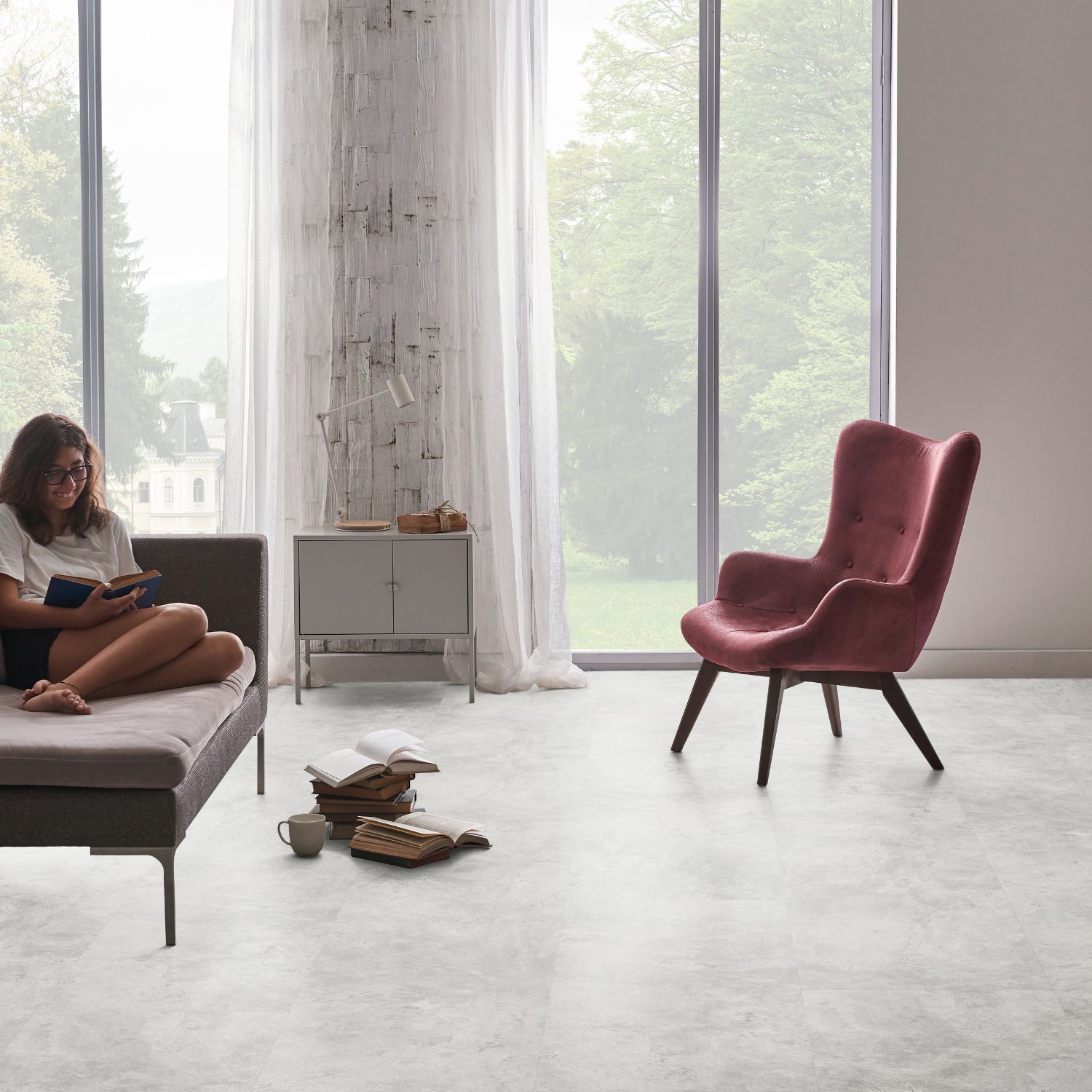Check expert Sol vinyle PVC 2153E Rahdener 914.4 x 457.2 x 2.5 mm parquet PVC à coller