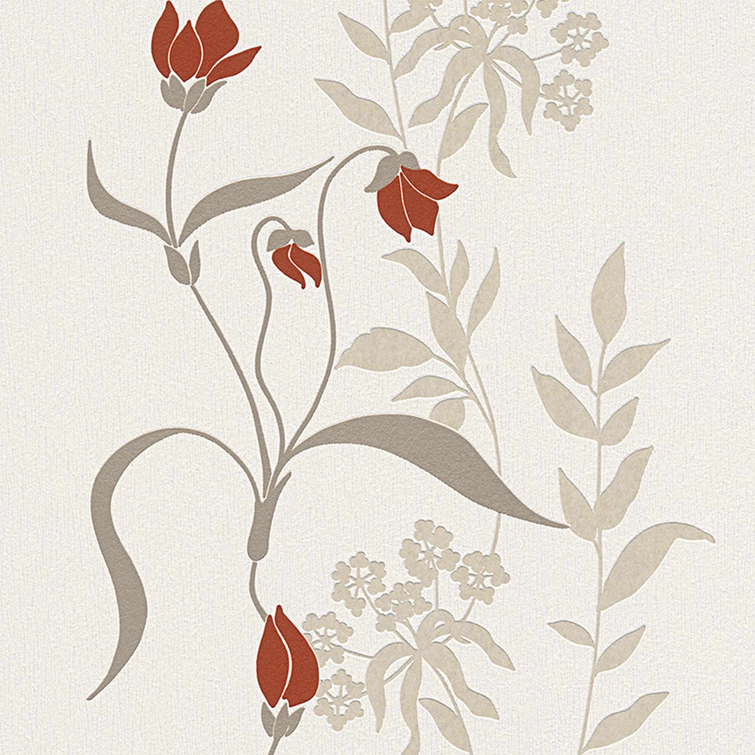 A.S. Creation Best of Vlies 2018 | 958741 | papier peint intissé floral | 0.53 m x 10.05 m | beige