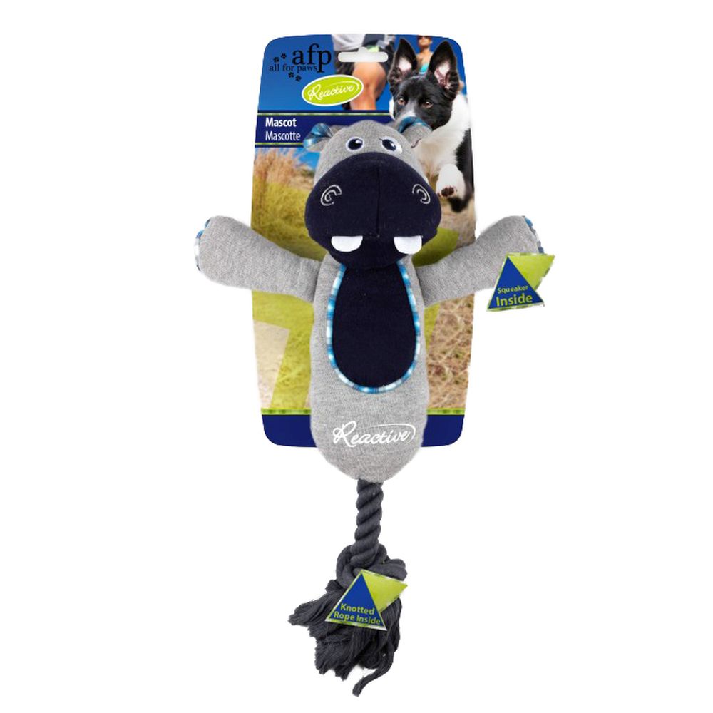 AFP | Hunde Kuscheltier | Stofftier | Reactive Mascot Hippo | Größe:40 x 27 x 9,6 cm