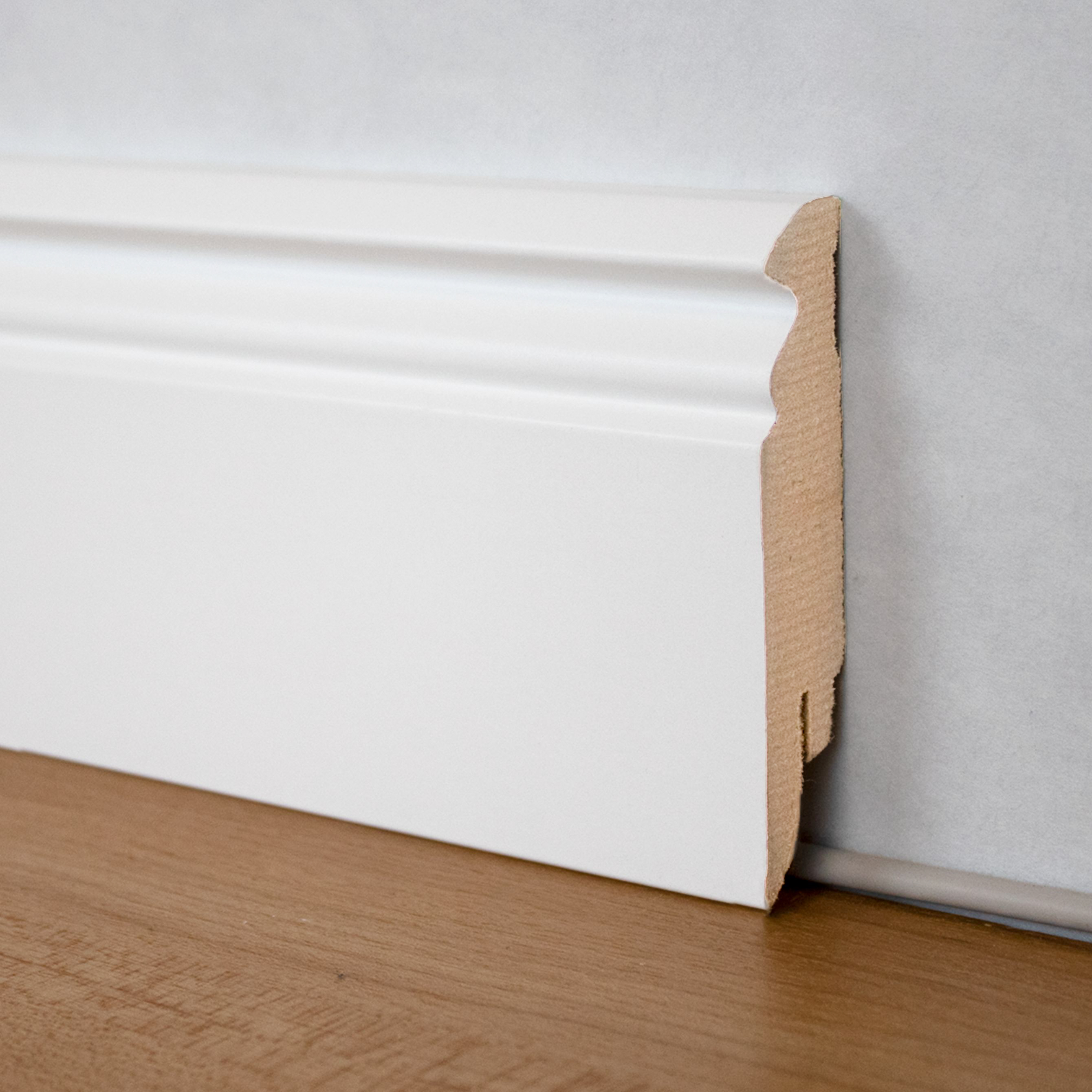 PROVISTON Sockelleisten Innen- oder Außenwinkel Für Fußleiste Pro-03-000012 MDF-Kern Weiß