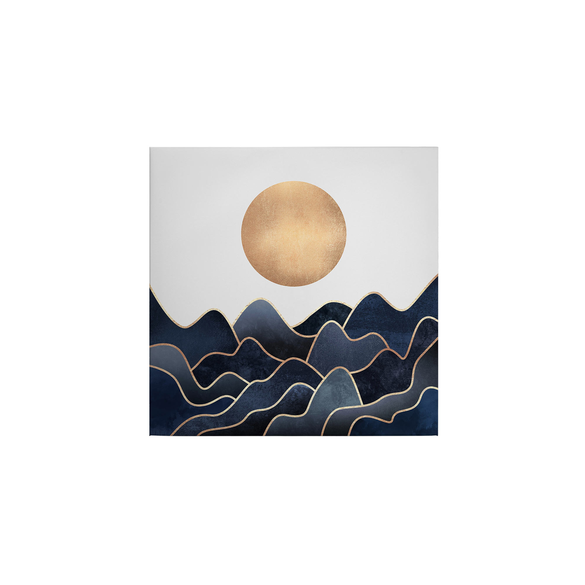 Tadessi Leinwandbild Abstrakt - 50 x 50 cm - M1-No.50539 - Keilrahmen in Gold Blau