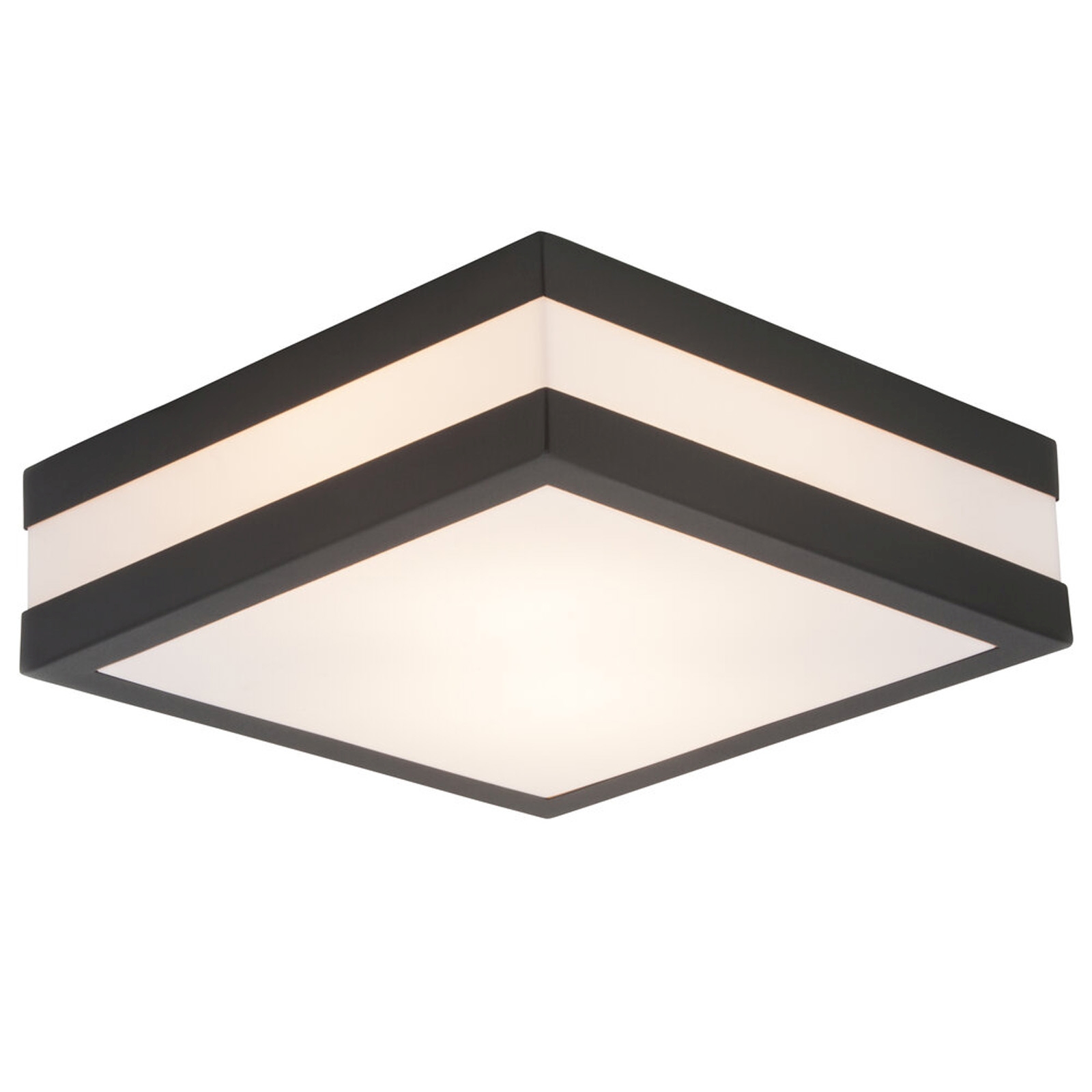 Wandleuchte 8.5 x 28.5 x 28.5 cm Schwarz Metall Wandlampe Eckig Basic Harmonisch