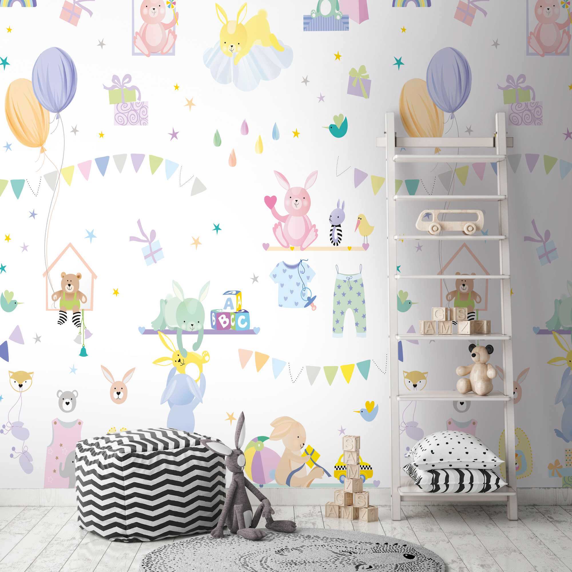 Papel pintado fotográfico A.S. Creation The Wall II 391881 Un motivo por rollo Habitación infantil Colorido
