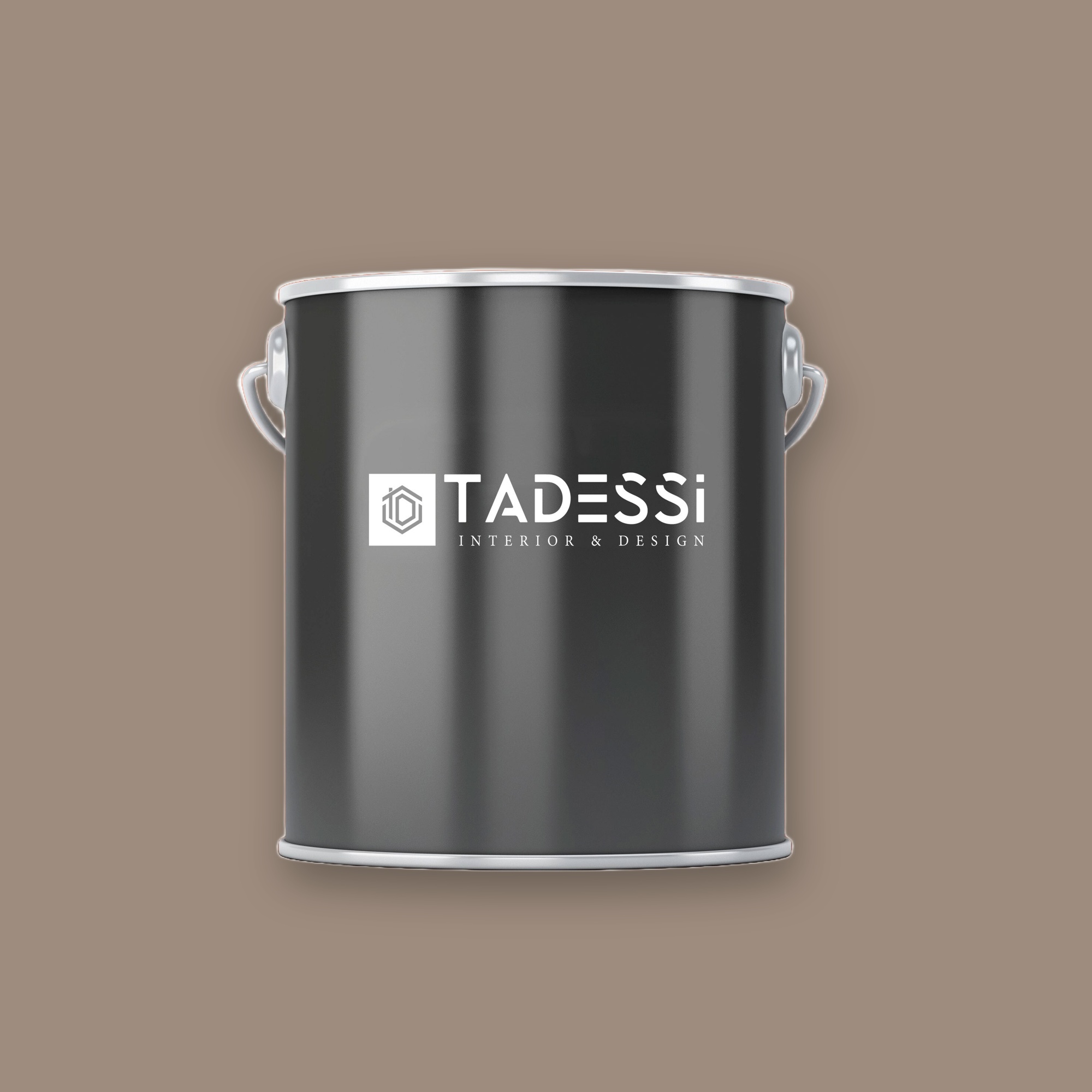 TADESSI Wall Select - Wandfarbe Braun  - Kiesel -  Hochwertige Innenfarbe  -  Intensive Farbkraft