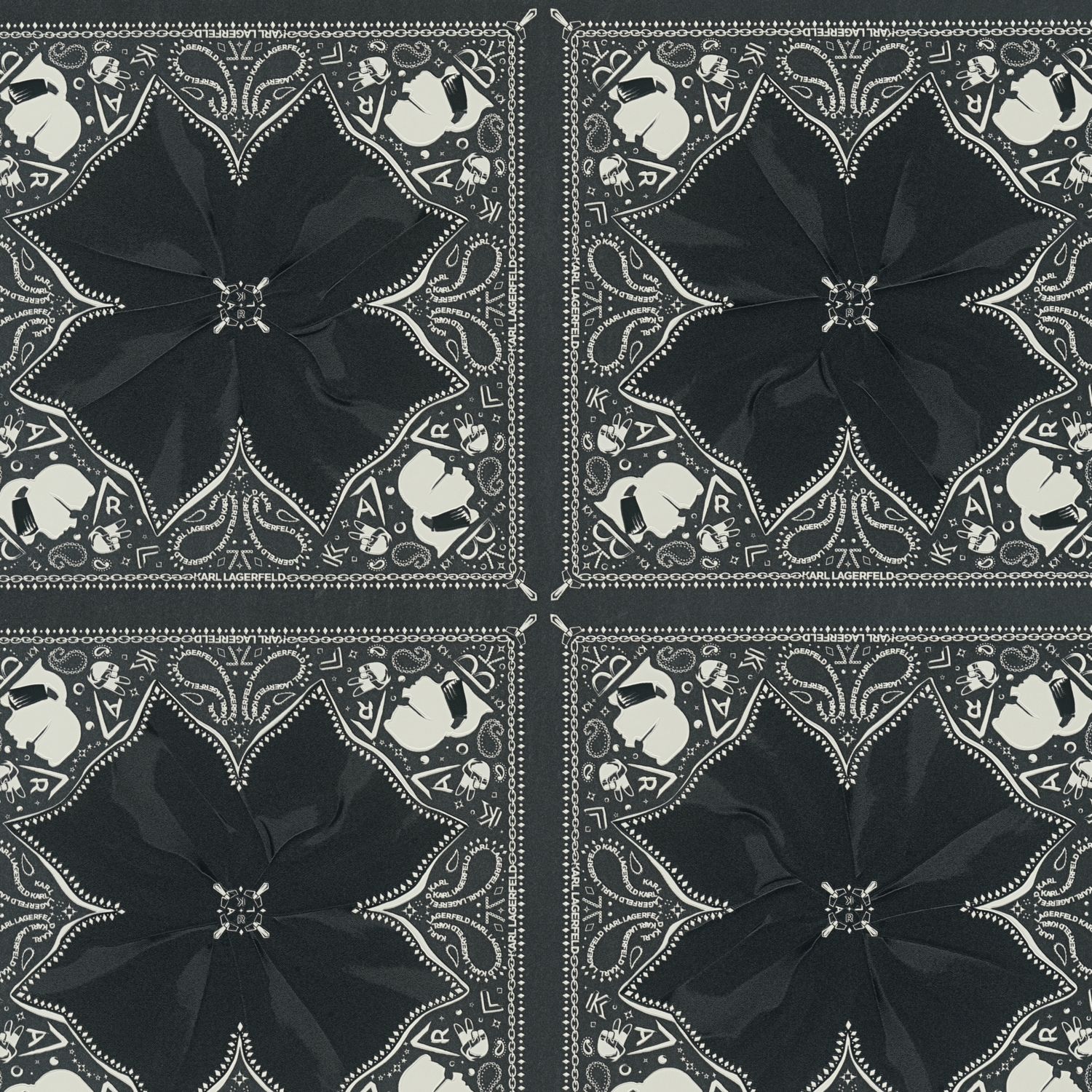 A.S. Creation | Karl Lagerfeld | 378452 | Vliestapete | Blumenoptik | 0.53 x 10.05 m | Schwarz
