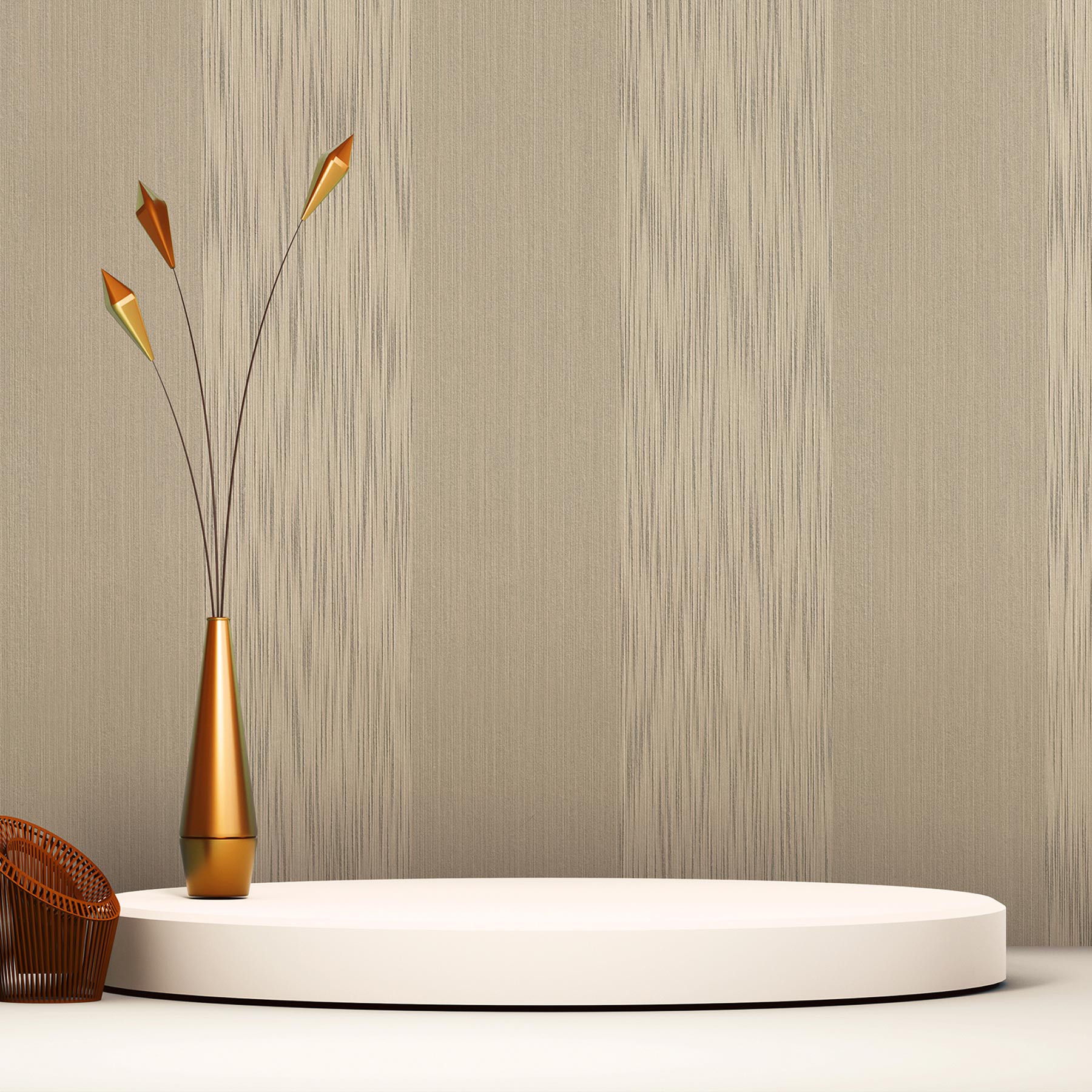 Tapete Streifen Lio M1-No.3806 Vliestapete Beige Blockstreifen Struktur