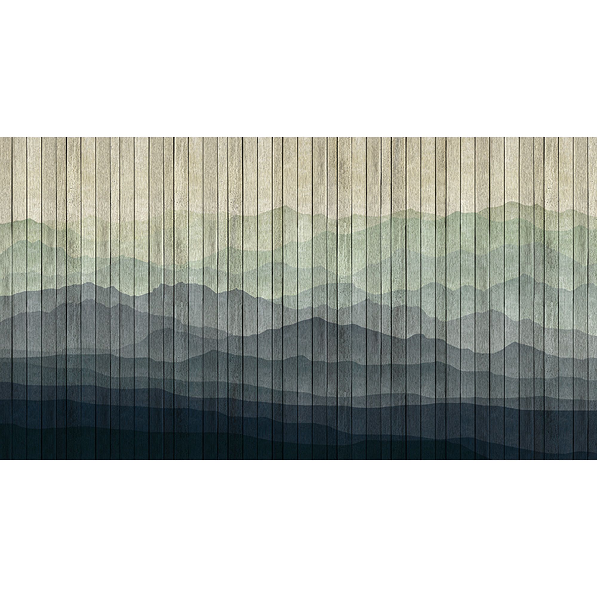 Tadessi Fototapete Landschaft M1-No.60890 Digitaldruck Tapete Blau Beige - Holzoptik Berge
