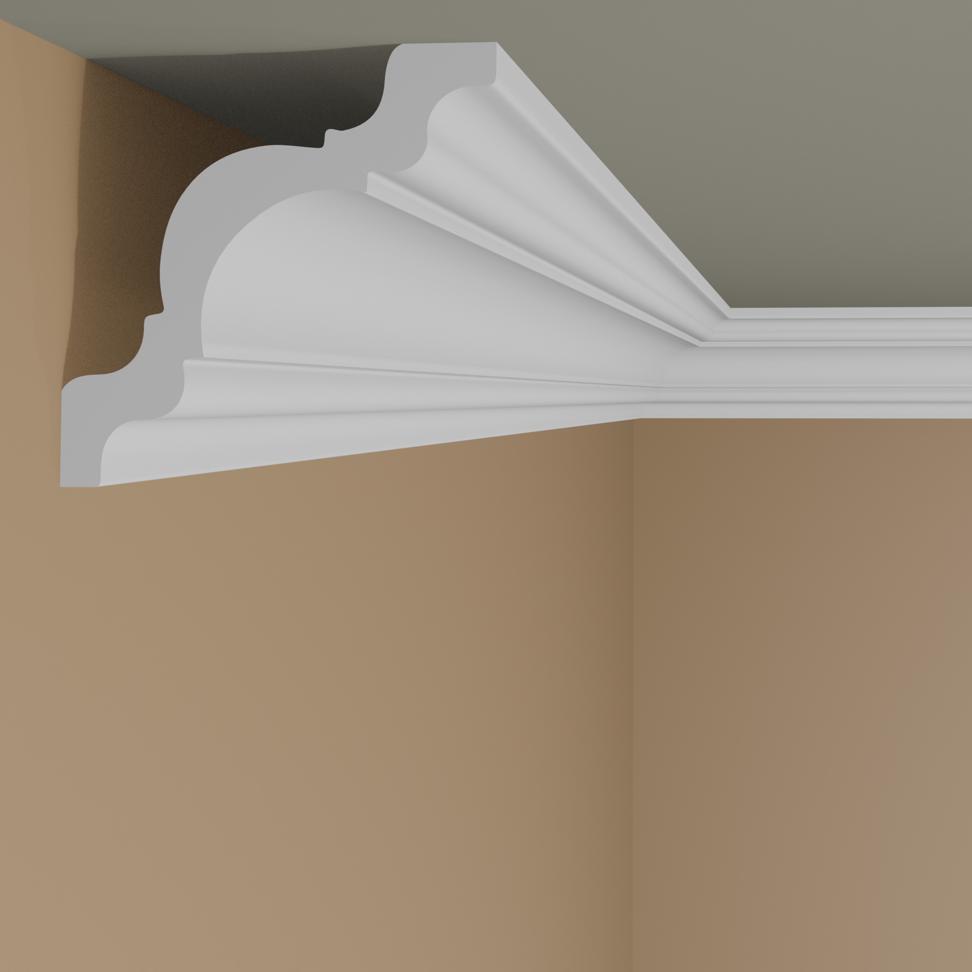 Moulure de plafond élégante | 46 x 46 mm | polystyrène
