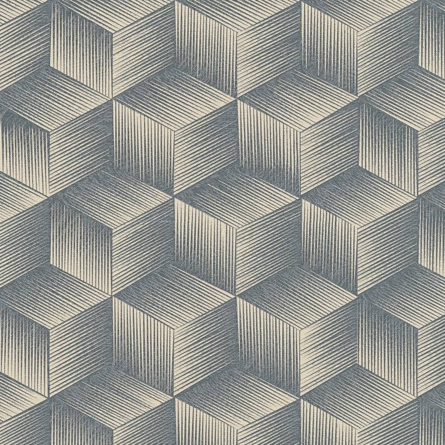 A.S. Creation | Natural Living | 385063 | Vliestapete | 3D Optik | 10.05 x 0.53 m | Blau