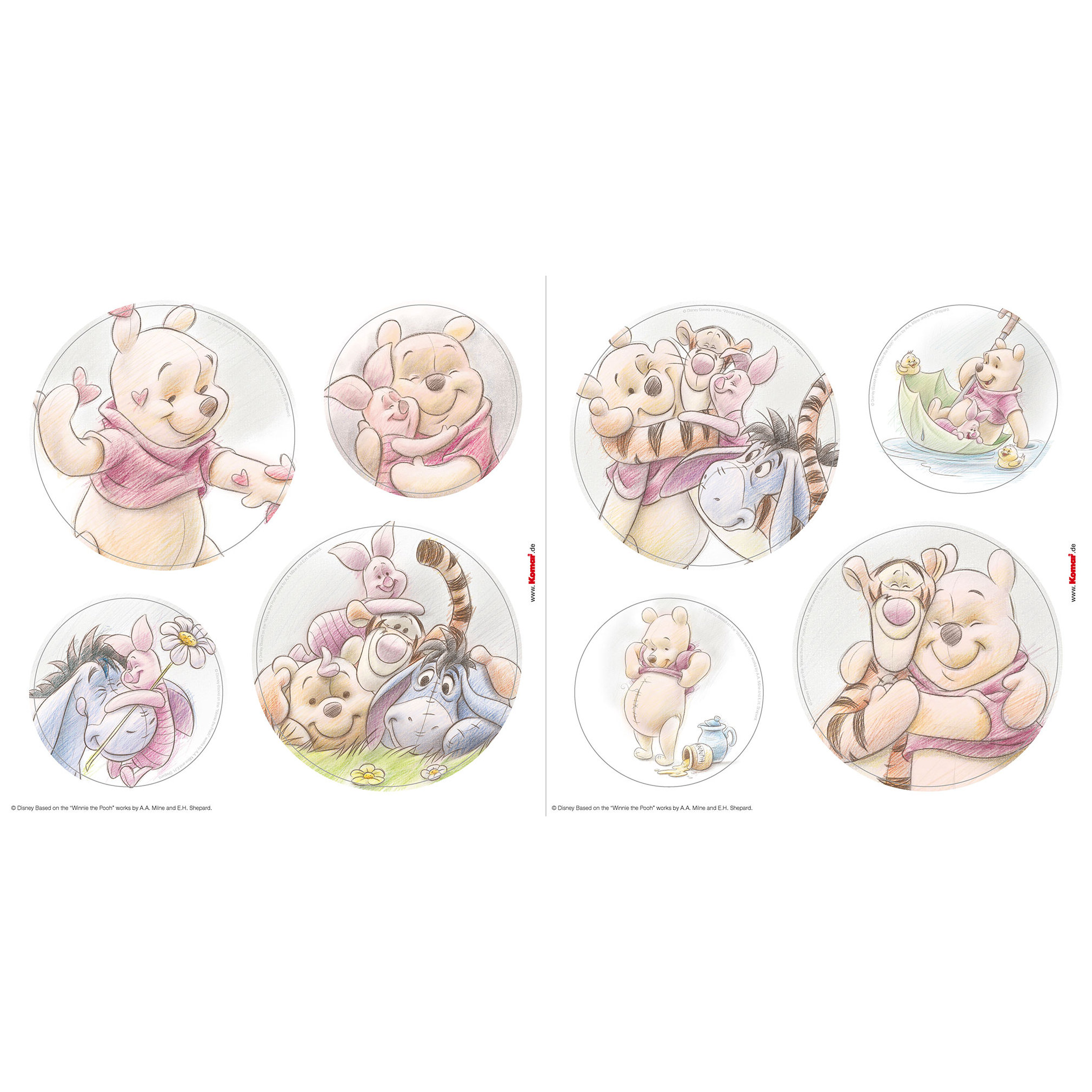 Komar Fenstersticker - Disney Winnie the Pooh Wonderful - 30 x 30 cm - Fensteraufkleber