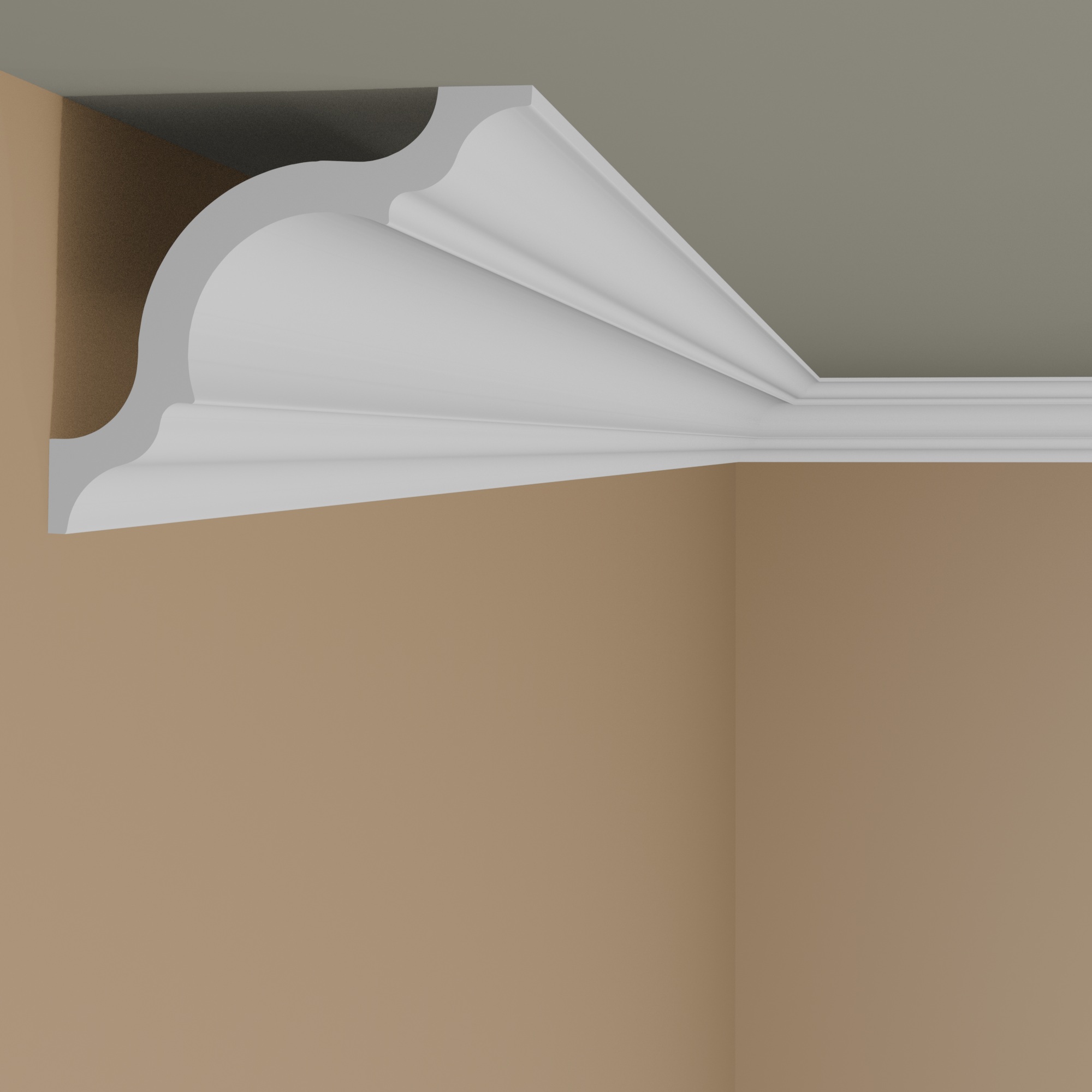 NMC Stuckleiste A1 NOMASTYL Polystyrol 80 x 80 x 2000 mm Weiß Deckenleiste