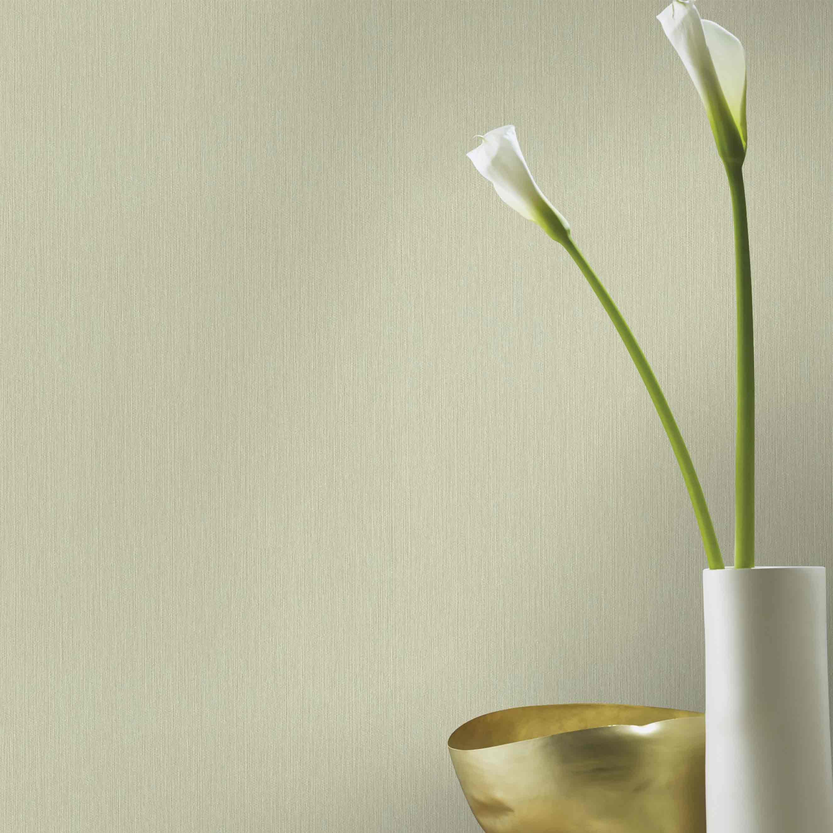 Rasch BARBARA Home Collection II | 536829 | Vliestapete Einfarbig | 0.53 m x 10.05 m | Grün