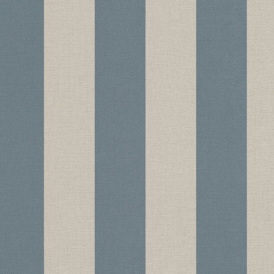 A.S. Creation | Natural Living | 386651 | Papier Peint Intissé | Rayures | 10.05 x 0.53 m | Bleu