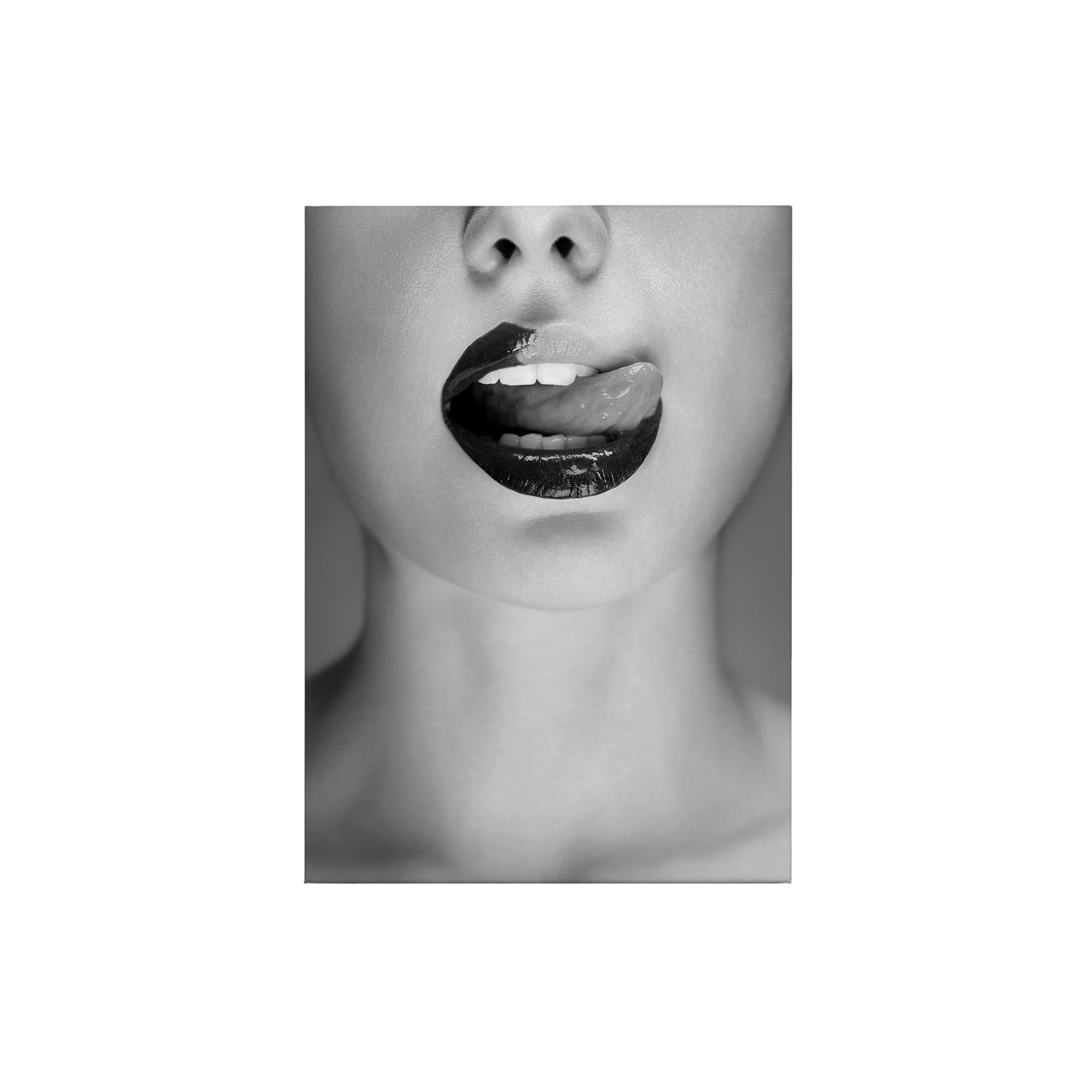Tadessi Leinwandbild Frau - 70 x 50 cm - M1-No.50382 - Keilrahmen in Weiß Schwarz