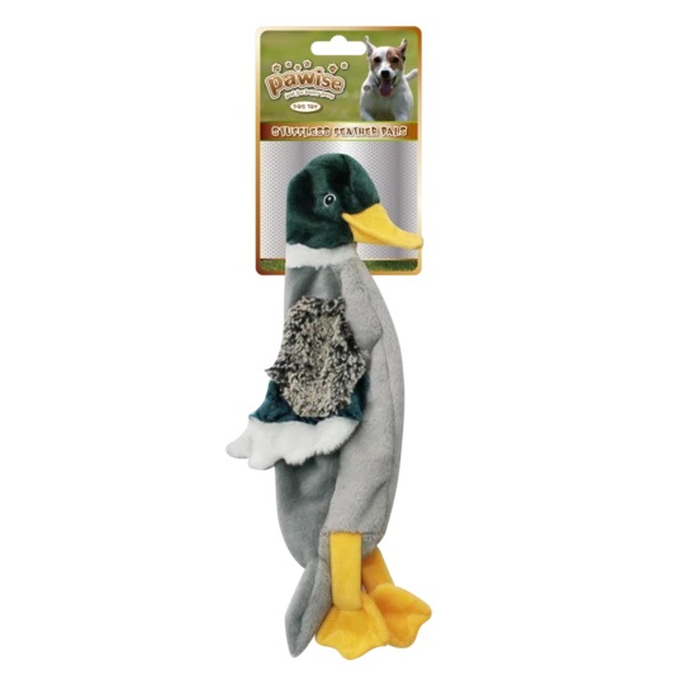Hundespielzeug | Kuscheltier | Quietscher | Kuscheltiere | 30 cm | Grau | Plüsch | Ente | S