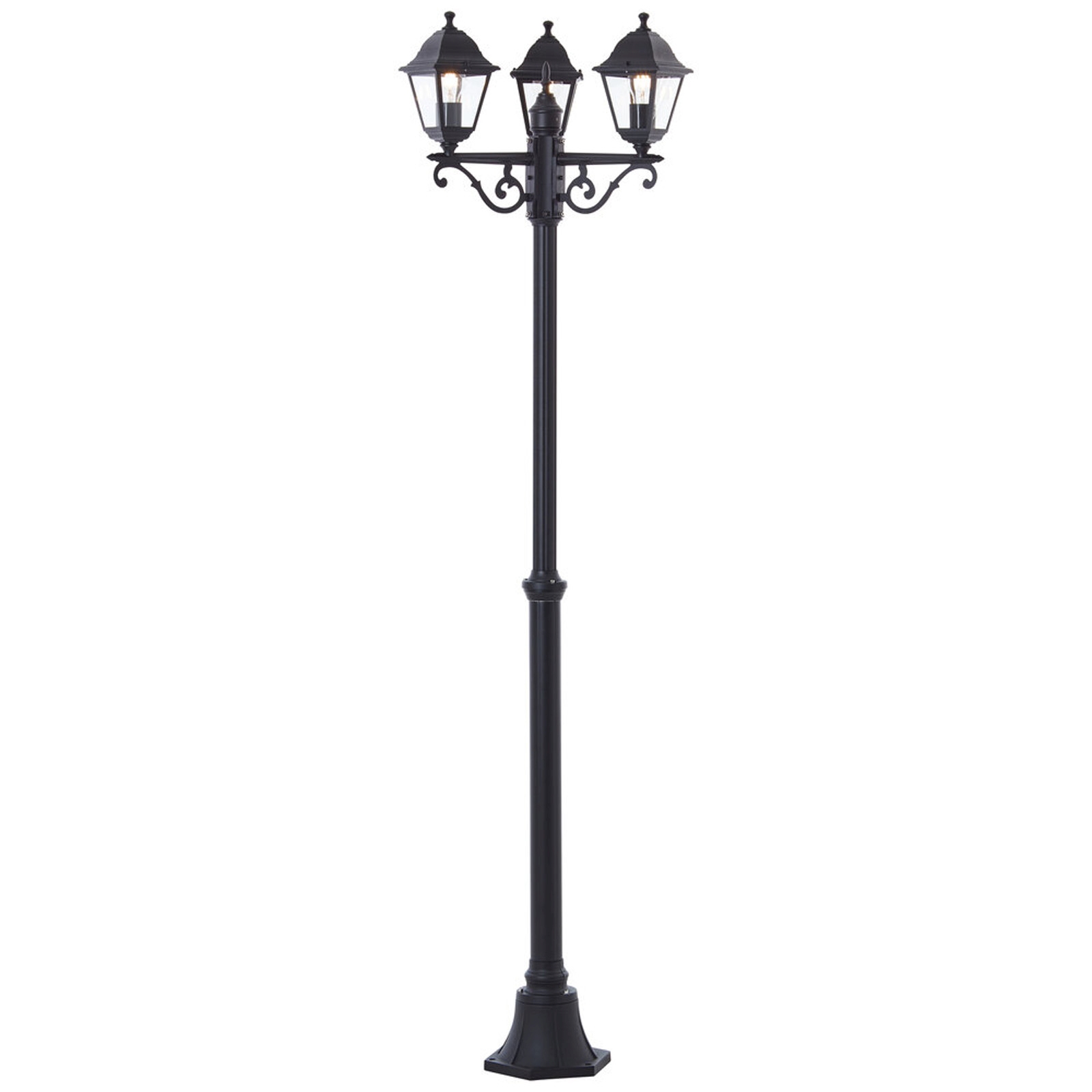 Stehleuchte 187.5 x 57 cm Schwarz Glas Stehlampe Klassisch Harmonisch
