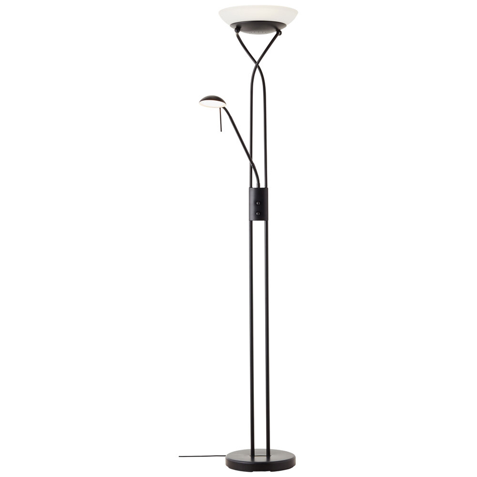 LED Stehleuchte 180 x 62 x 32 cm Schwarz Glas Stehlampe Basic Lichtfarbe: Warmweiß dimmbar