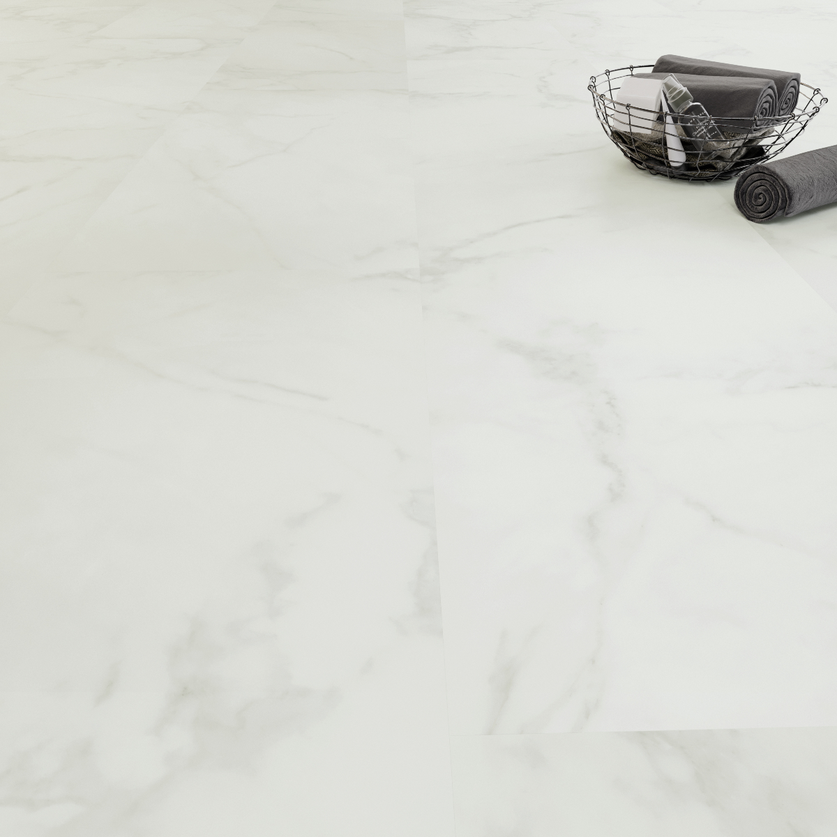 Suelo vinílico DISEÑO 555 Dryback 914 x 45 x 2,5 mm Vinilo adhesivo Aspecto piedra Aspecto baldosa Blanco NKL42