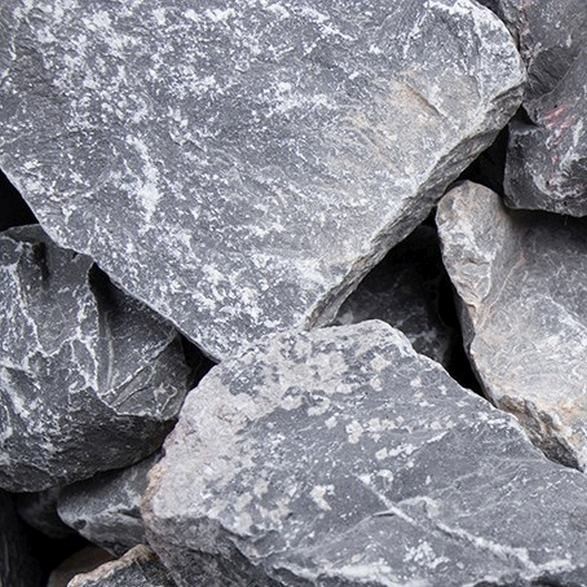 Piedra de los Vosgos de 32 a 56 mm, piedra caliza natural tallada, gris, diseño para jardín GSH