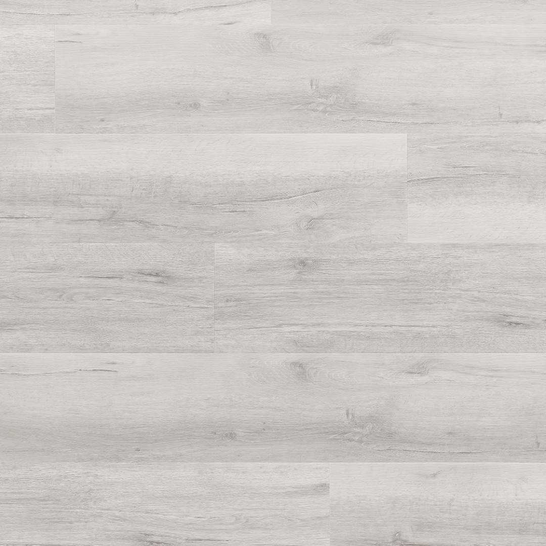 Sol vinyle PVC LEGNAR Acoustic Chêne Scandinave 1220 x 229 x 5.3 mm Vinyle à clipser Blanc