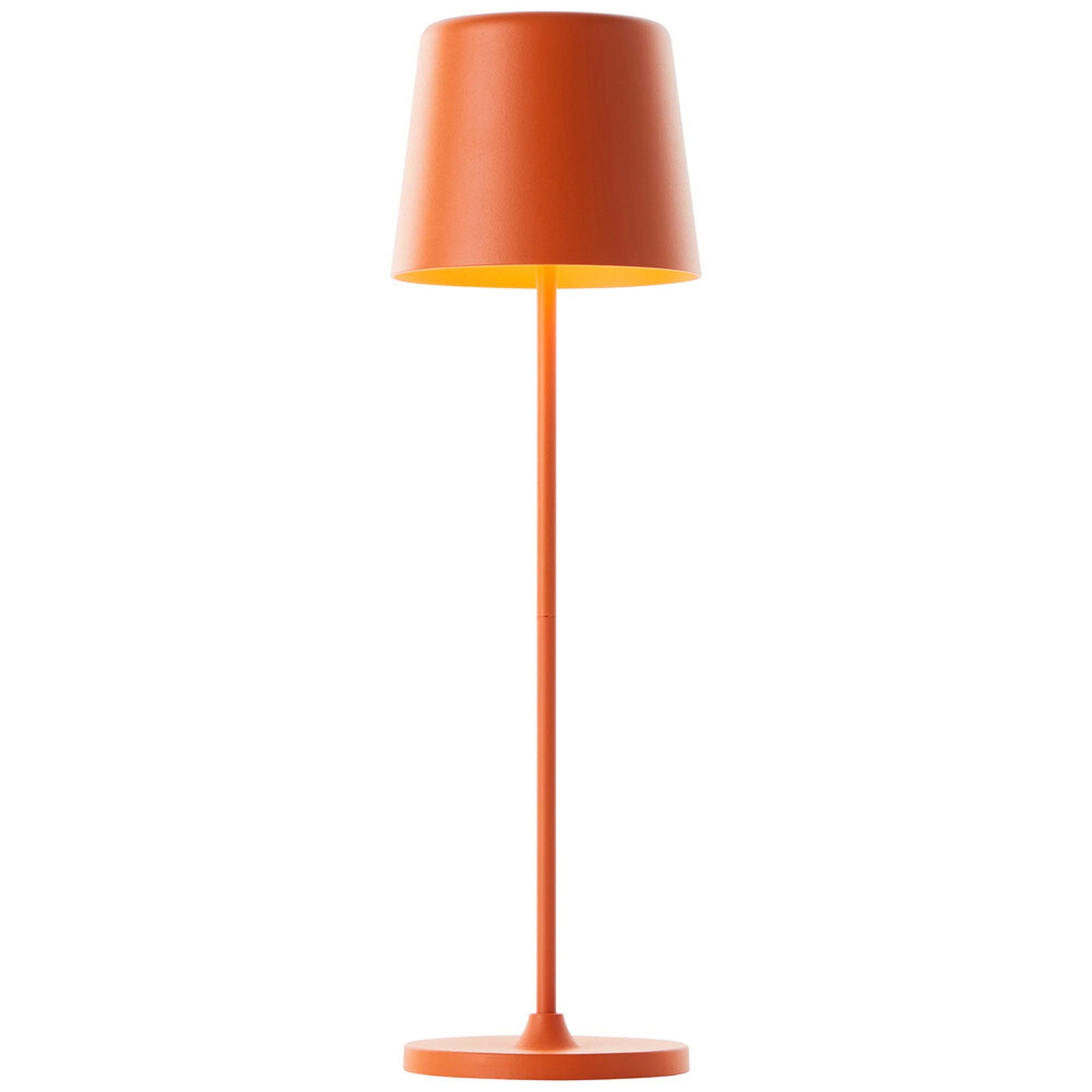 LED Tischleuchte 37 x 10 cm Orange Metall Tischlampe Modern Basic Lichtfarbe: Warmweiß dimmbar