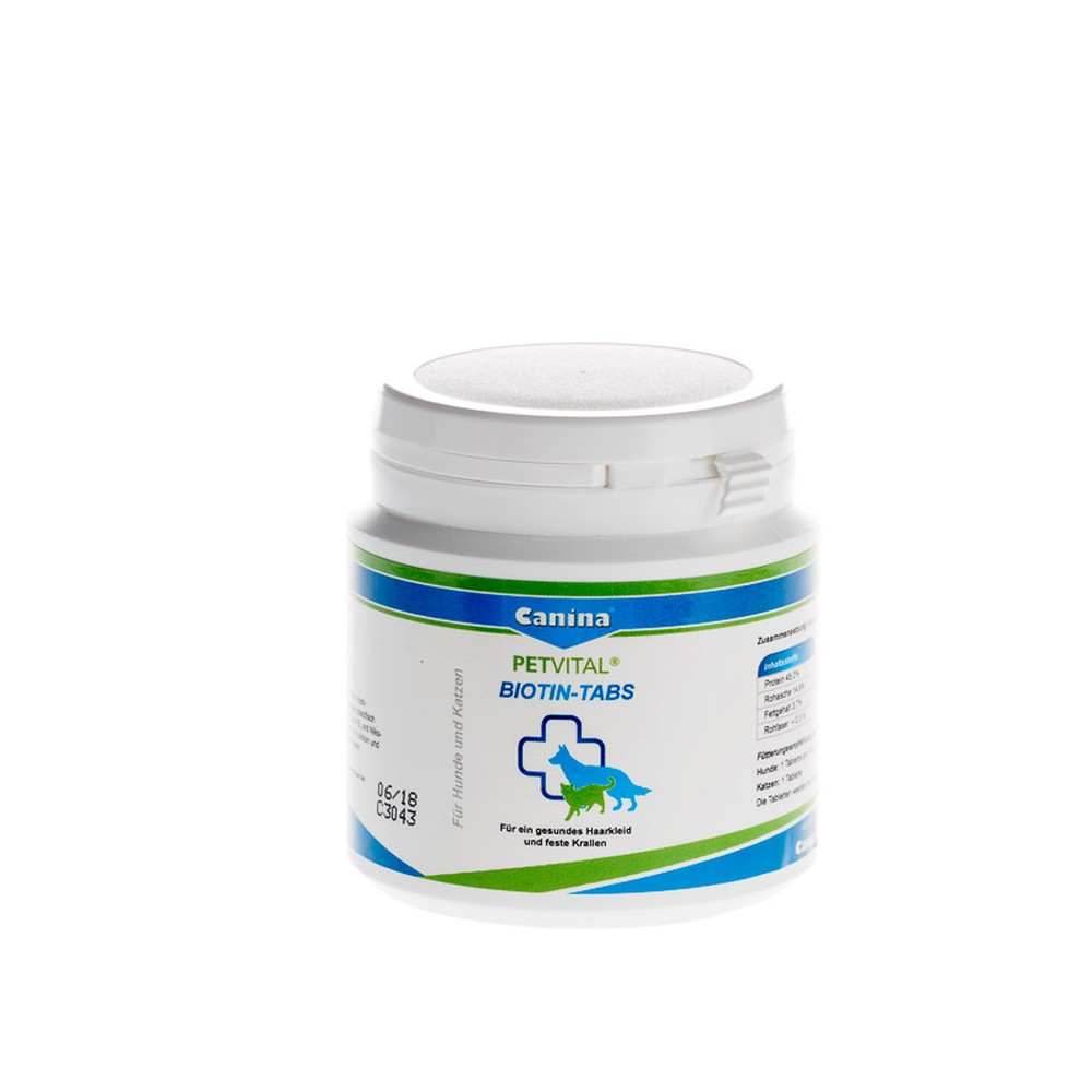 Canina | PETVITAL Biotin-Tabs | Fell & Haut | gesundes Fell | Haarwachstum | Nahrungsergänzung