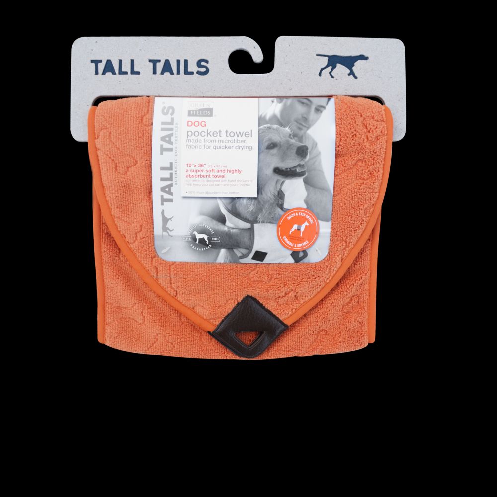 Hundezubehör | Pocket Hundhandtuch | Orange | 25x91cm