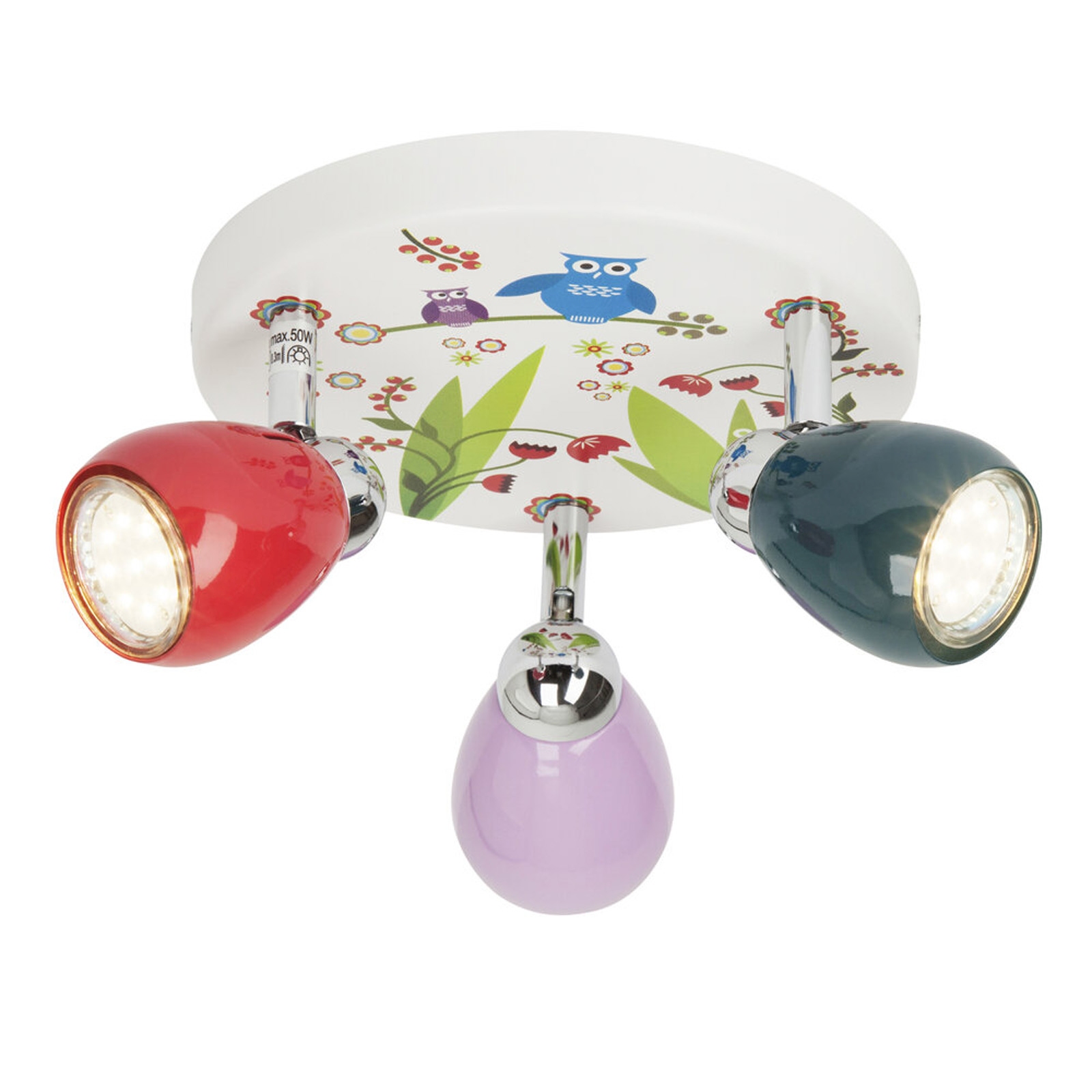 LED Deckenleuchte 11 x 14.5 x 31 cm Bunt Metall Deckenlampe Kegel Jung Lichtfarbe: Warmweiß