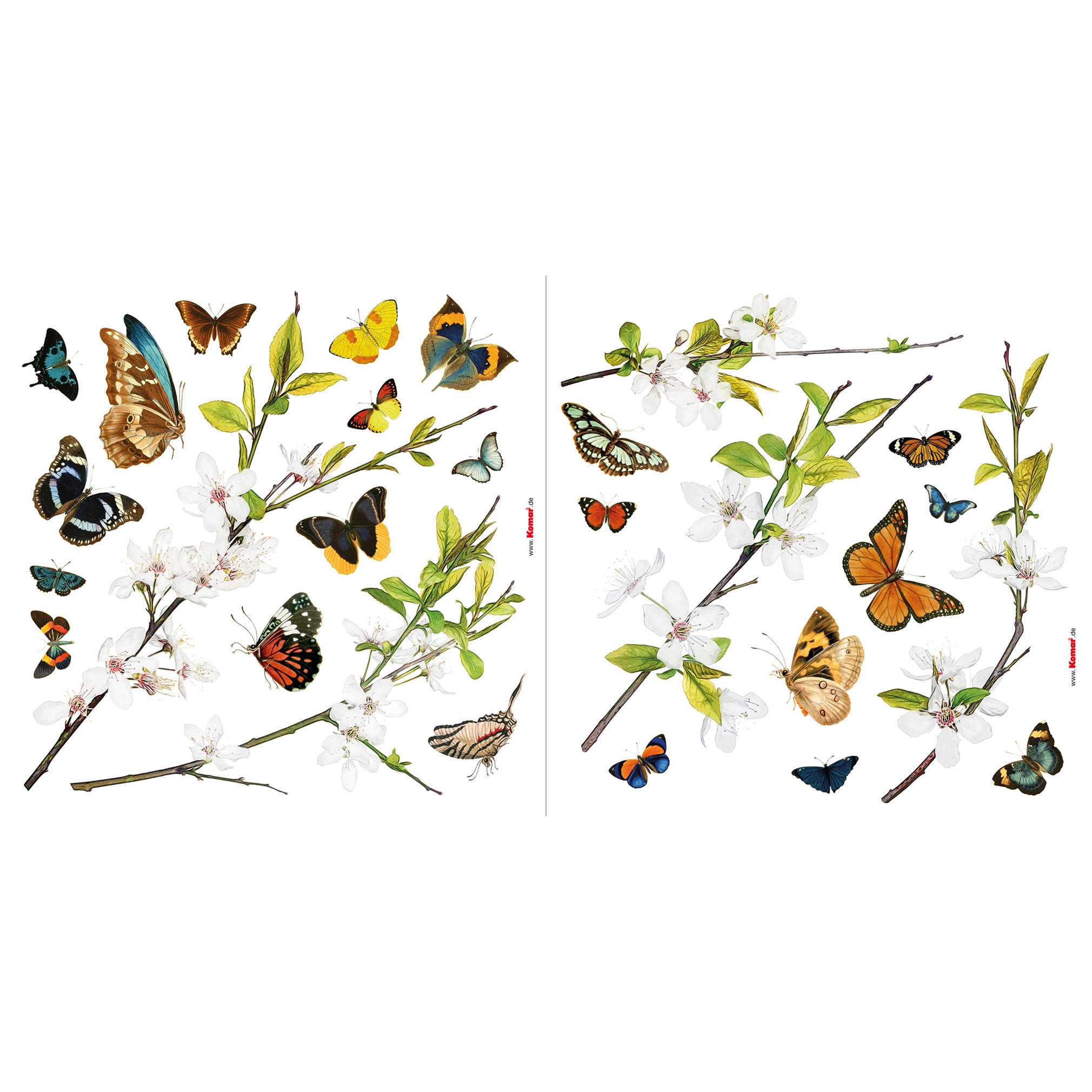 Komar Fenstersticker - Cheerful - 31 x 31 cm - Fensteraufkleber - Natur