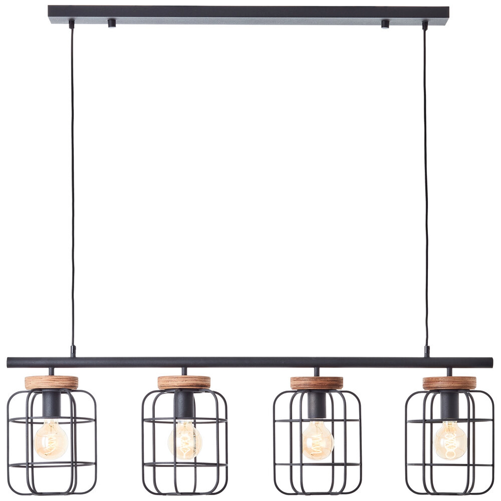 Pendelleuchte 157.5 x 115 x 20 cm Braun Metall Pendellampe Vintage Harmonisch