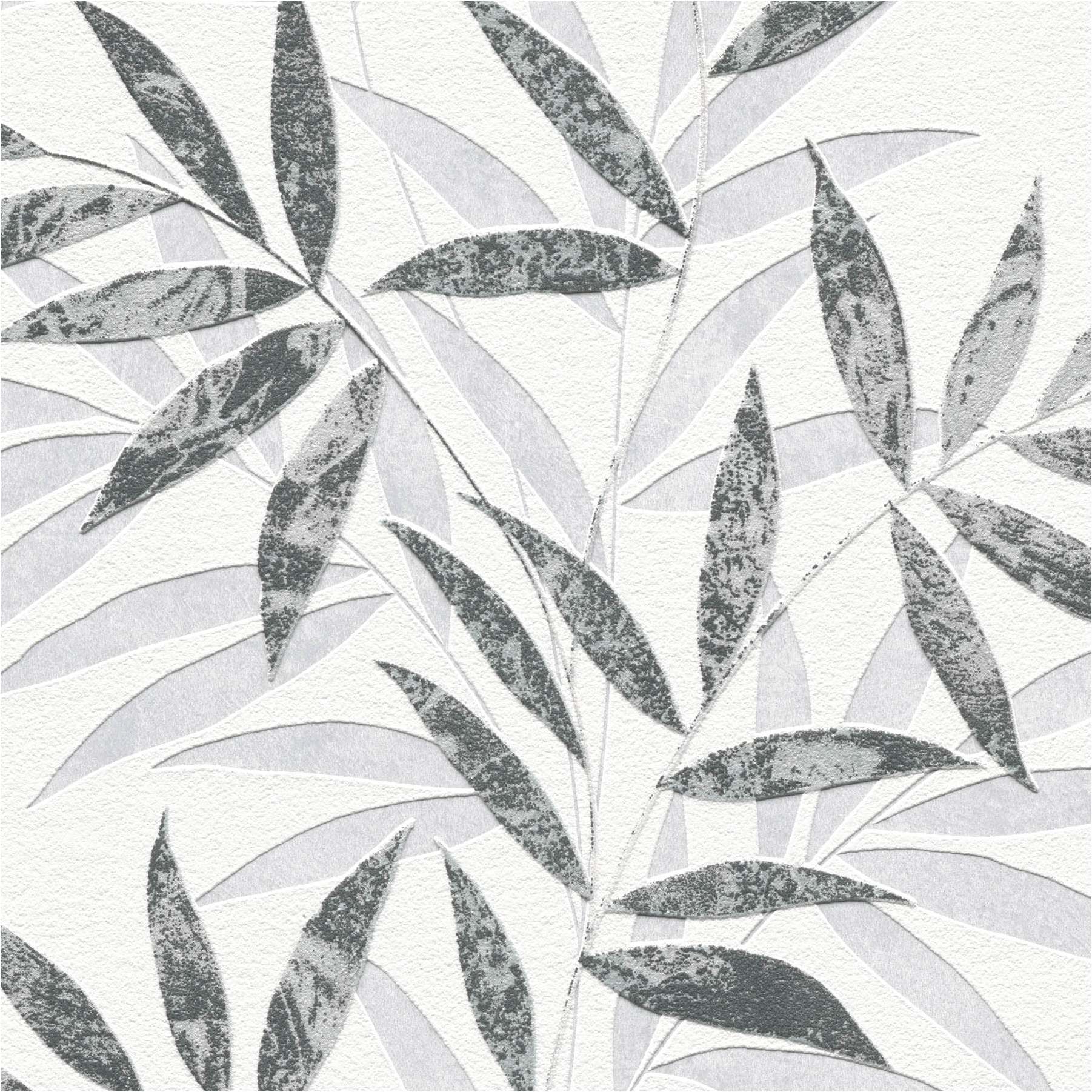 Vliestapete 10607-15 Blätter Floral Grau Modern Balance Erismann