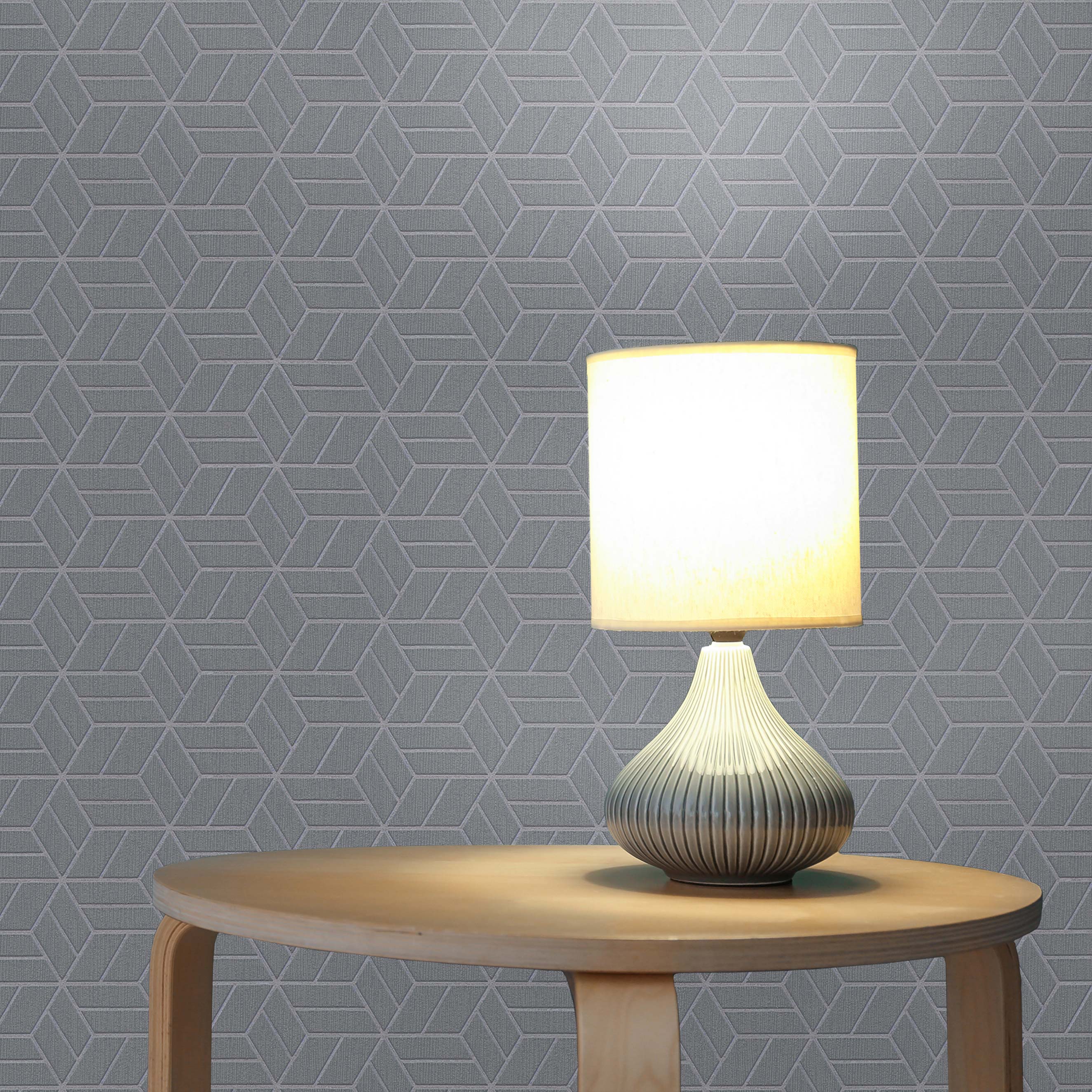 Tapete Grafik Noan M1-No.1582 Vliestapete Grau Silber Geometrisch Modern