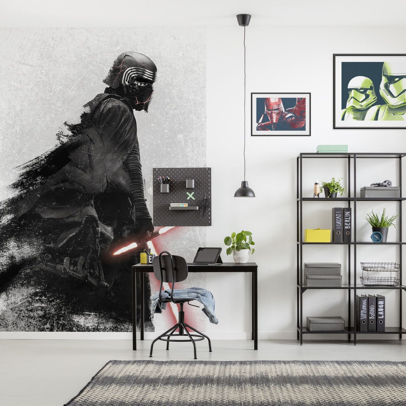 Papel pintado fotográfico Komar Star Wars Kylo Vader Shadow 280 x 200 cm Impresión digital Papel pintado no tejido Kylo Ren Vader