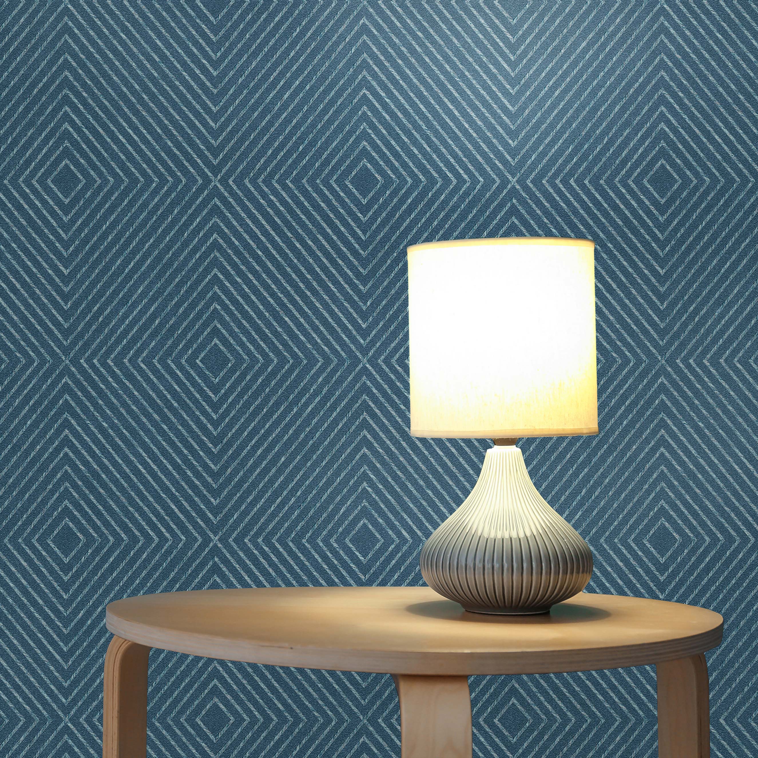 Tapete Grafik Noan M1-No.1586 Vliestapete Blau Silber Geometrisch Modern