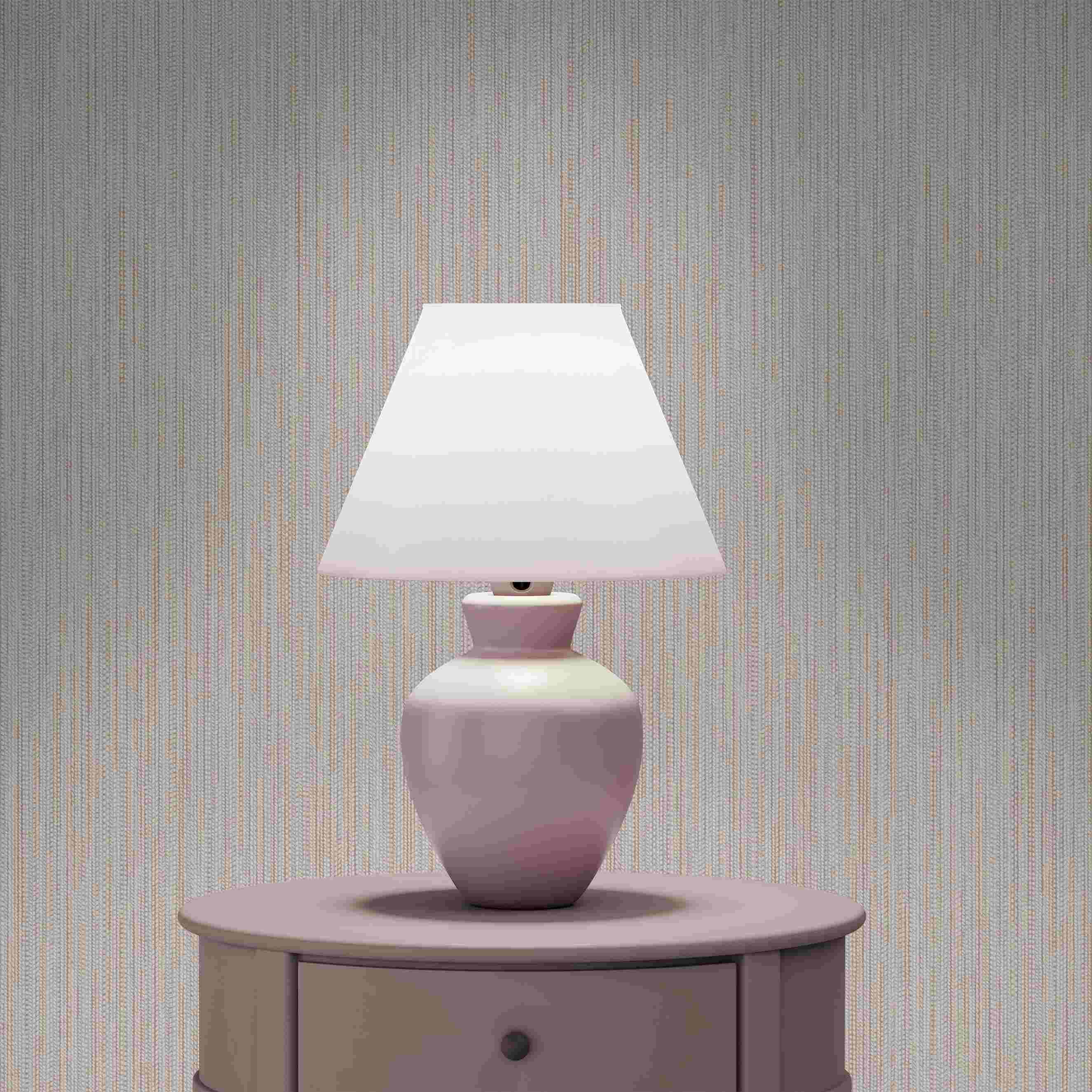 Tapete Romeo Streifen Wellen M1-No.4175 | Vlies | Rosa | Grau | Streifen | Tadessi | 10.05 x 0.53 m