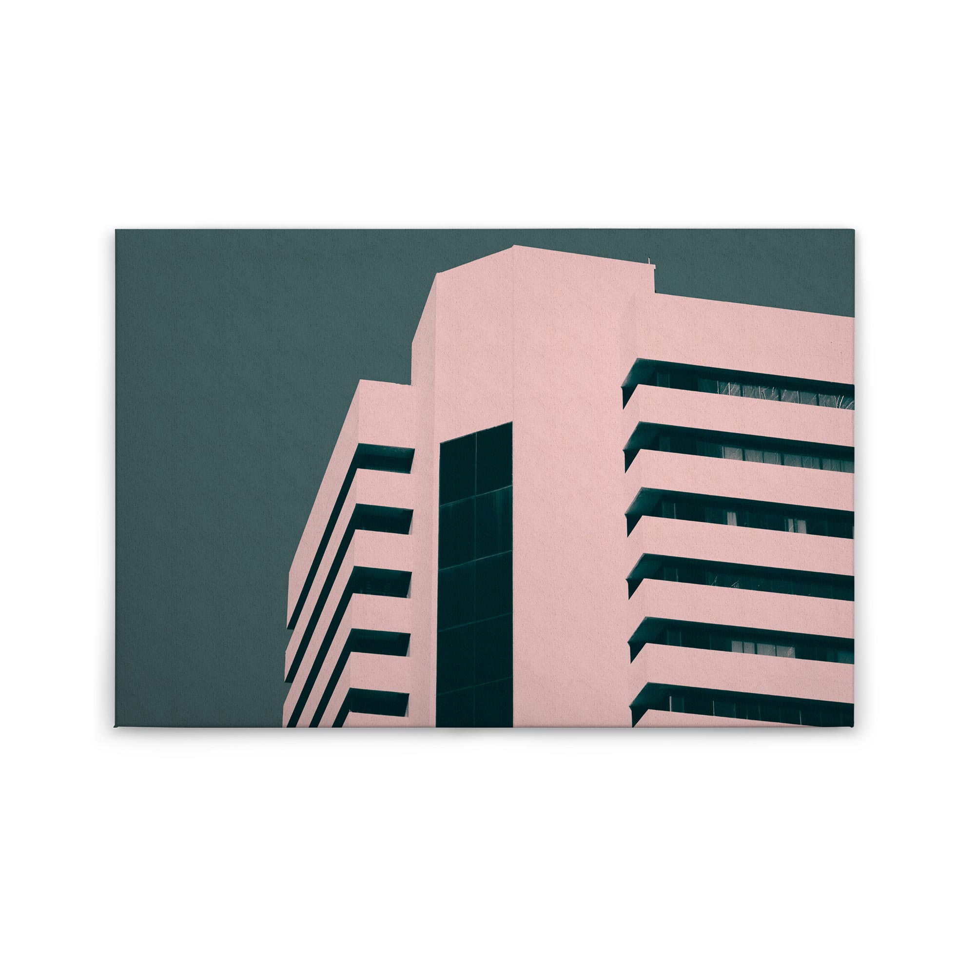 Tadessi Leinwandbild Modern Geometrisch - 60 x 90 cm - M1-No.50177 - Keilrahmen in Rosa Grün
