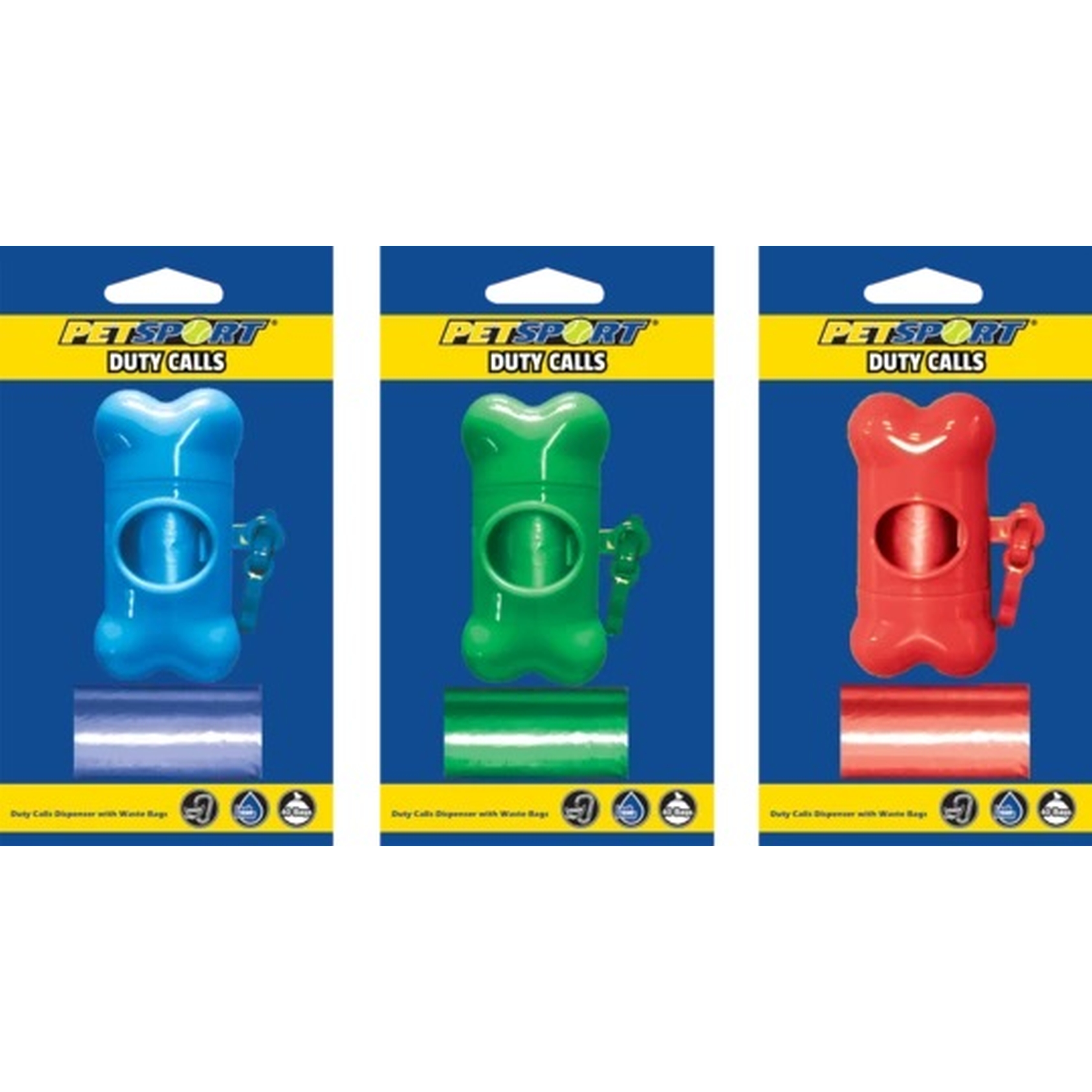 Hundezubehör | Kotbeutel | Nachfüllpack | abbauba | Rot | Blau | Grün | Kunststoff | 9 cm