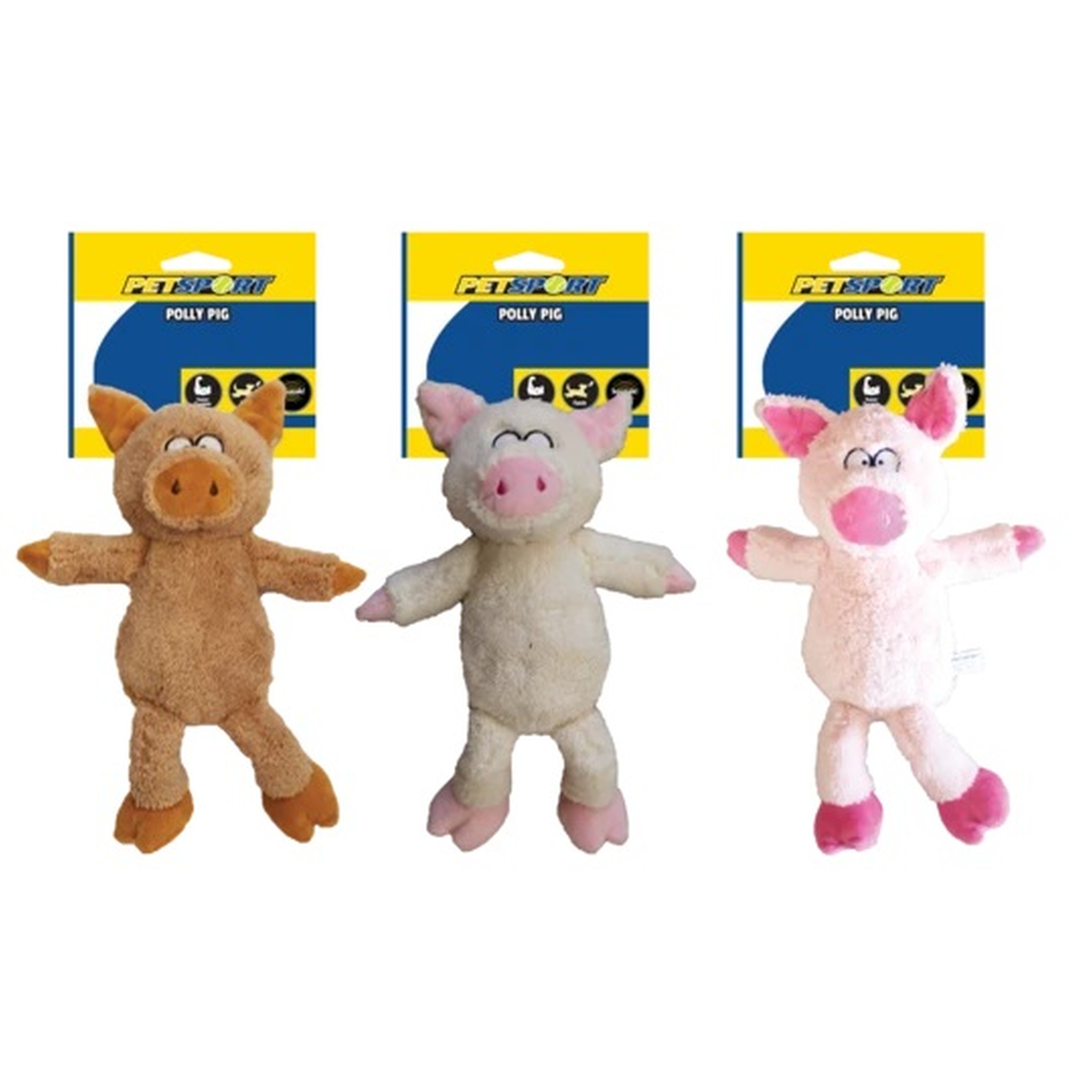 Hundespielzeug | Kauspielzeug | Quietscher | Apportieren | 28 cm | Braun | Plüsch | Schwein