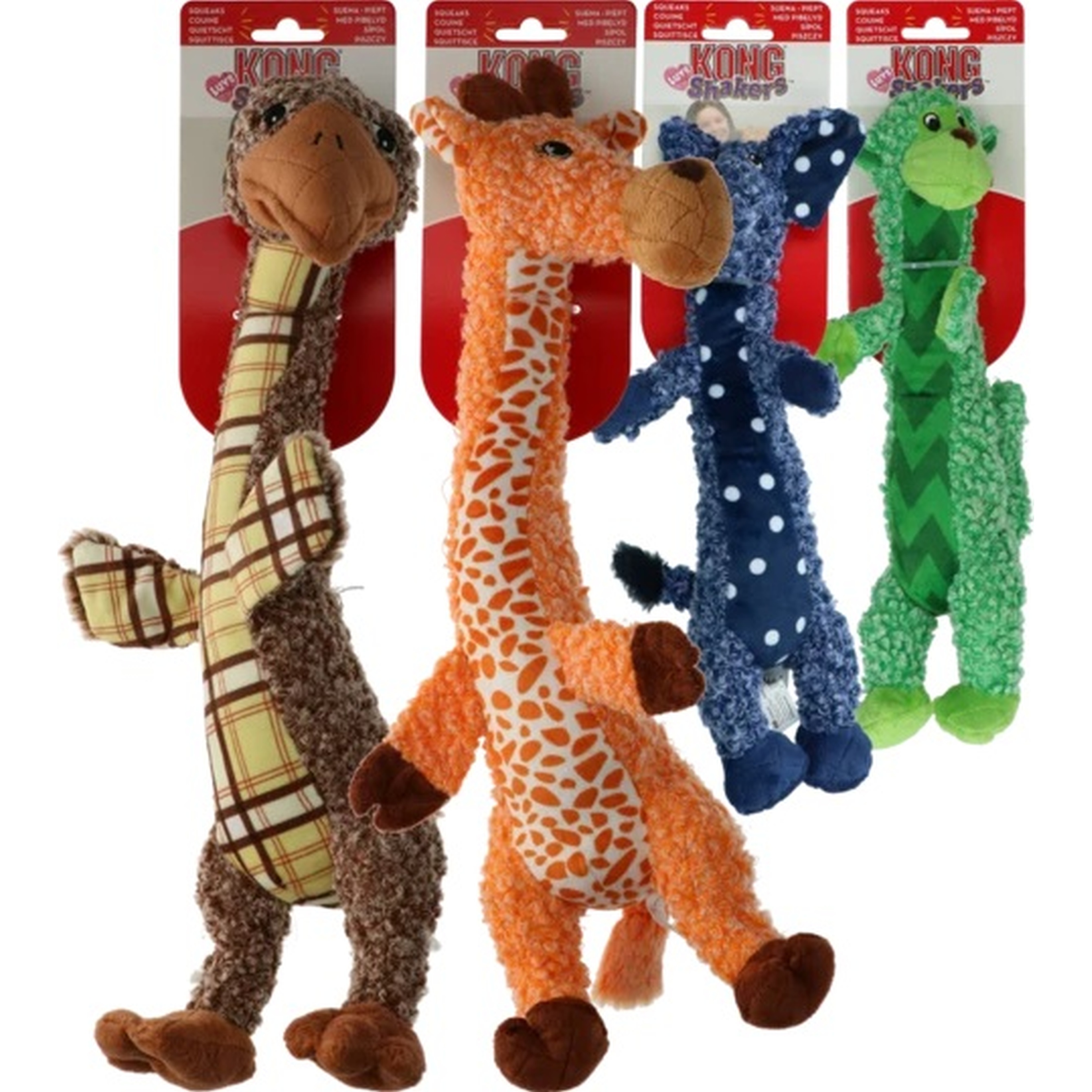 Hundespielzeug | Quietscher | Apportieren | Kuscheltiere | 46 cm | Braun | Giraffe