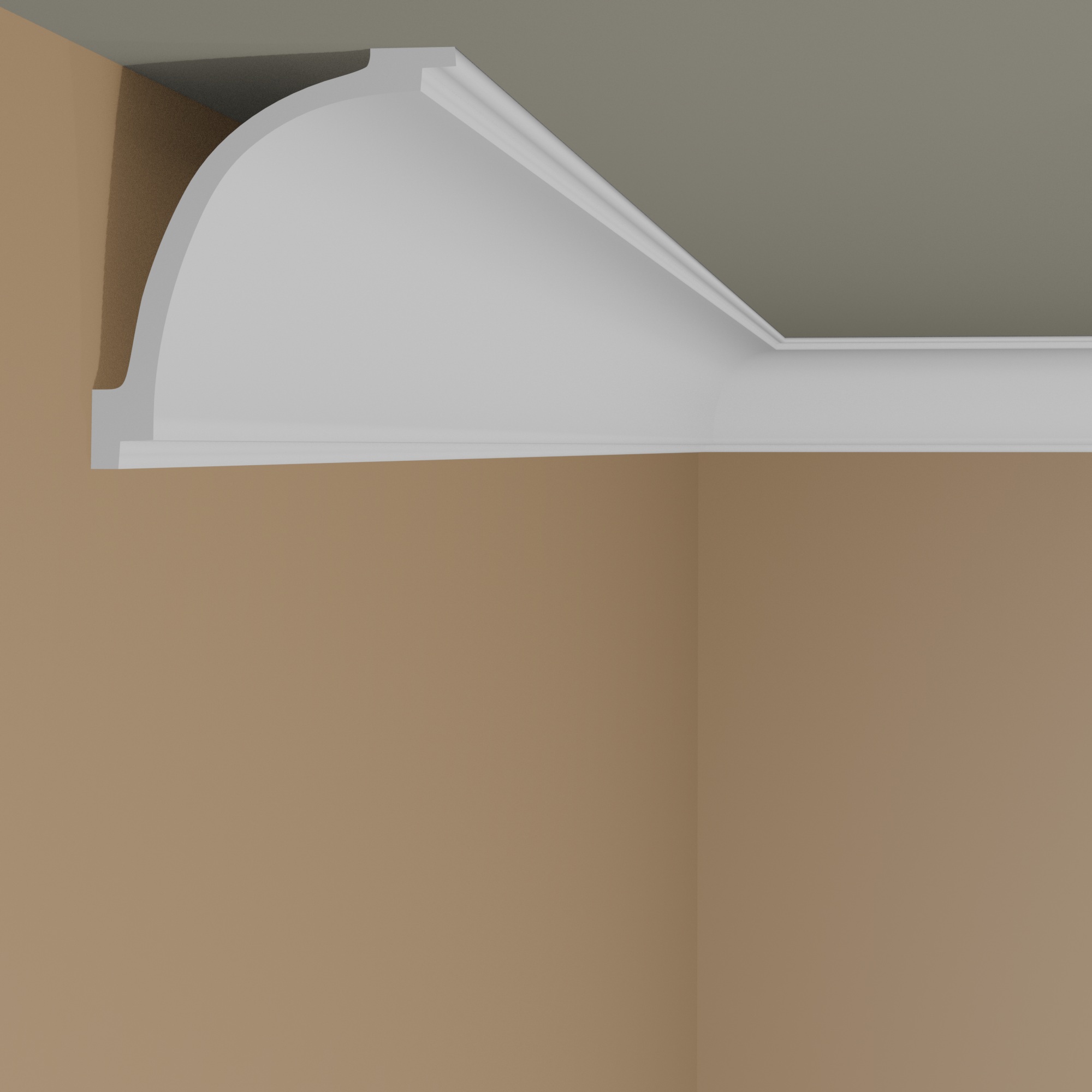 Elite Decor | Stuckleiste P893| Polyurethan | 90 x 65 x 2000 mm | Styropor Deckenleiste | Weiß